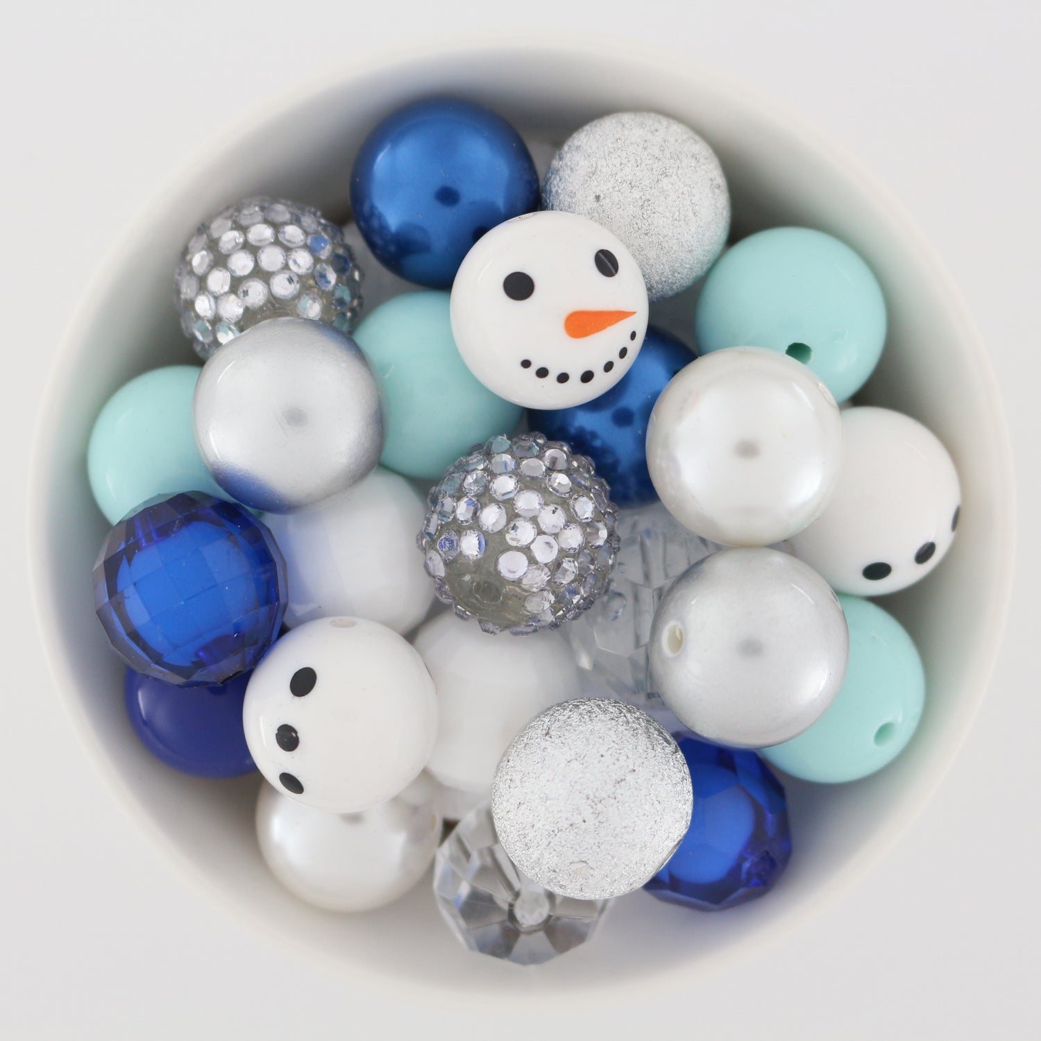 Bubblegum Beads 20mm Acrylic Snowman
