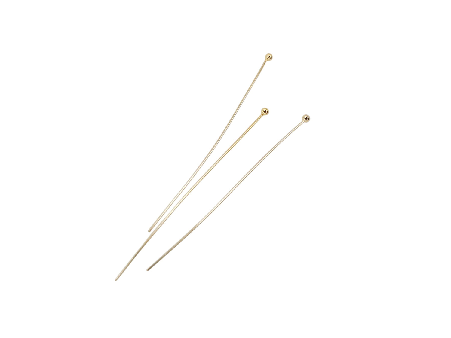 Ball Head Pin Gold Filled 26ga - 10 Pcs