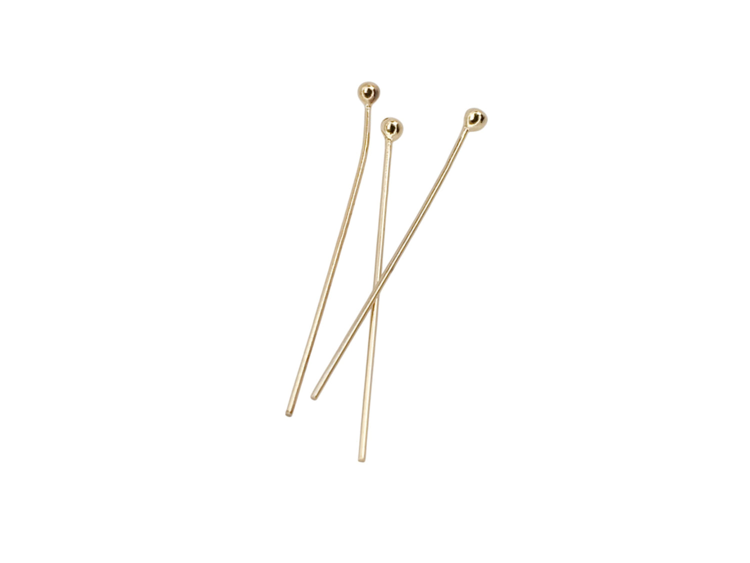 Ball Head Pin Gold Filled 24ga - 10 Pcs