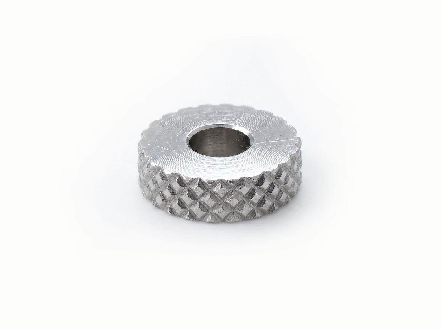 Crosshatch Washer Spacer Beads - Stainless Steel