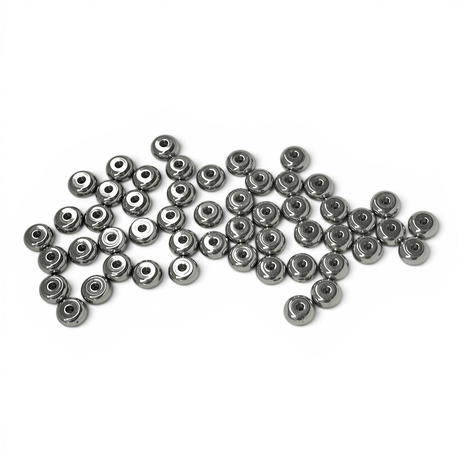 Rondelle Abacus Spacer Beads - Stainless Steel