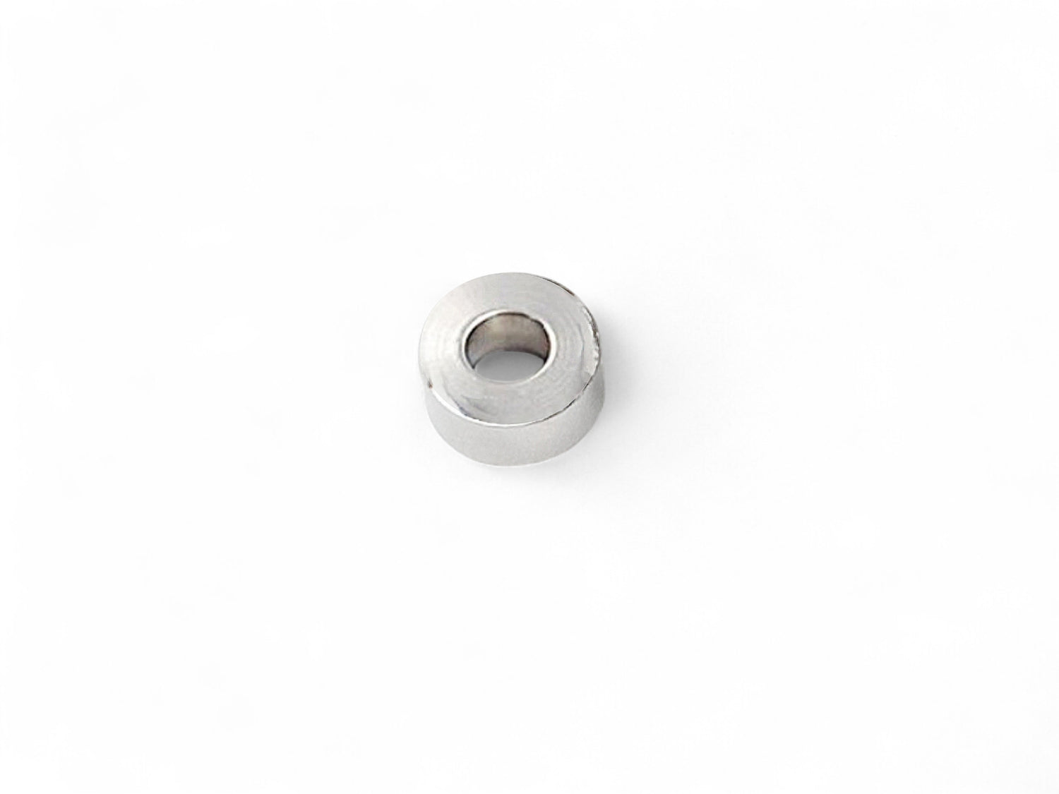 Beveled Edge Disc Spacer Beads - Stainless Steel