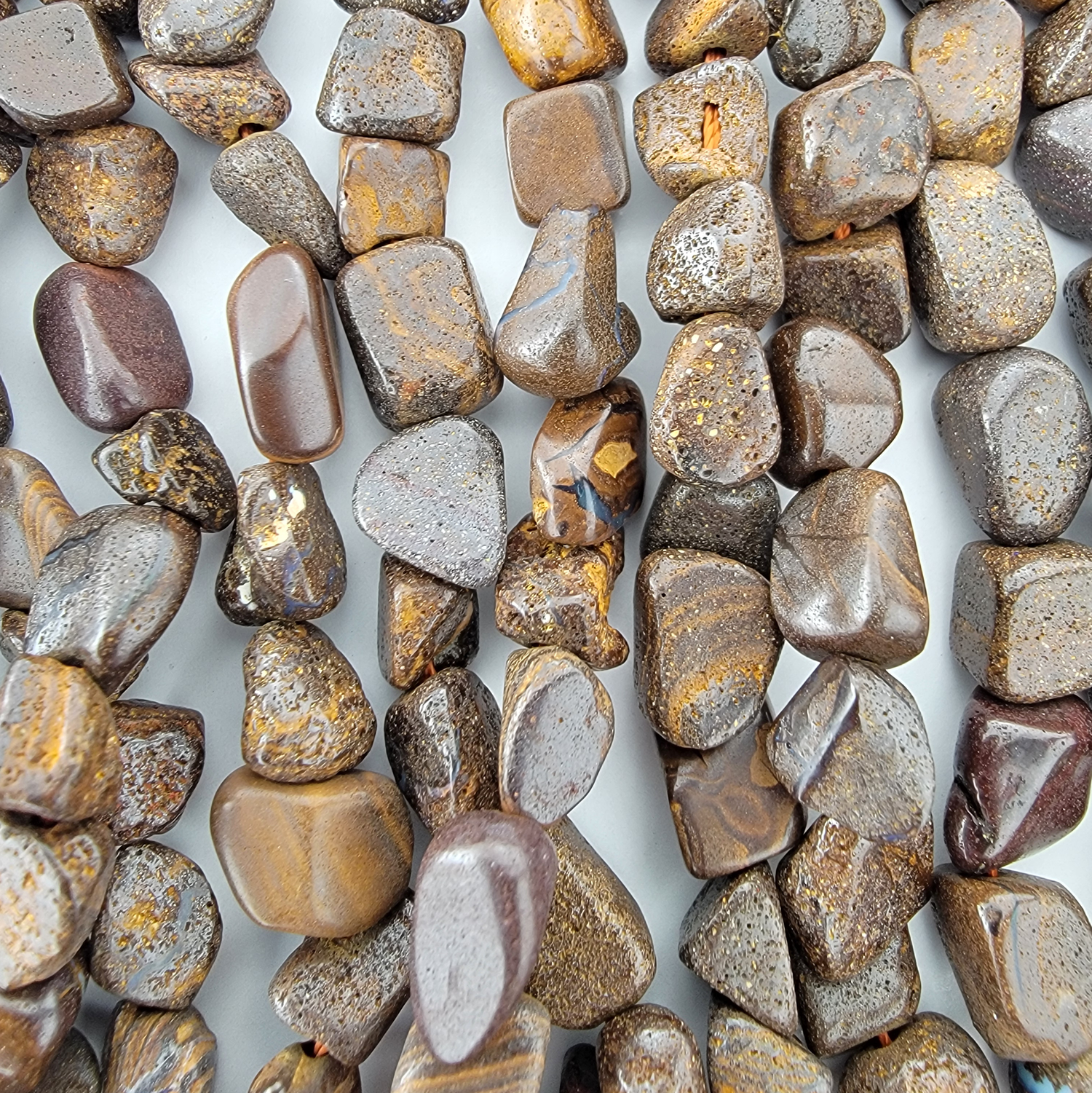Boulder Opal Nugget Stone Beads