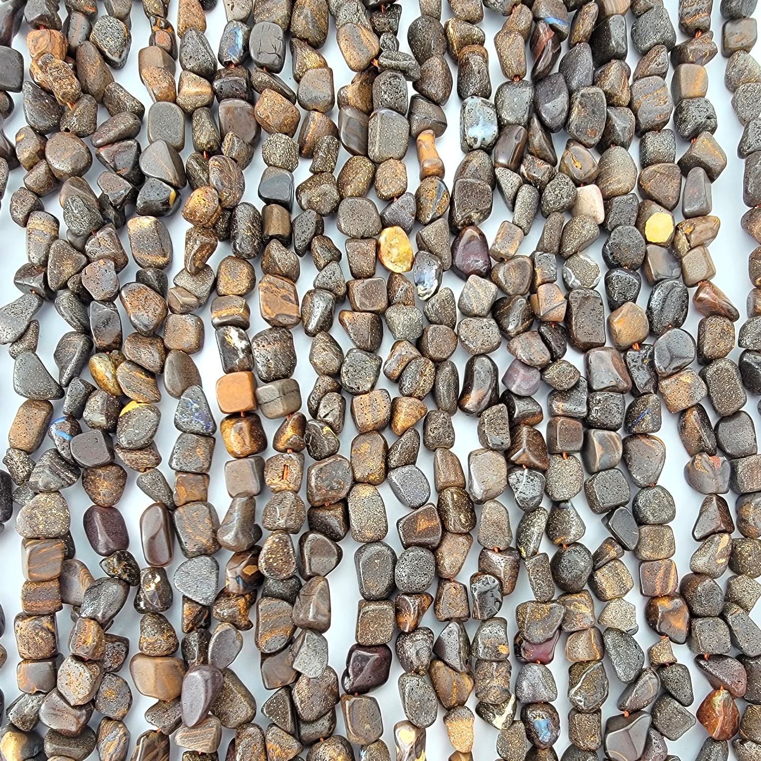 Boulder Opal Nugget Stone Beads