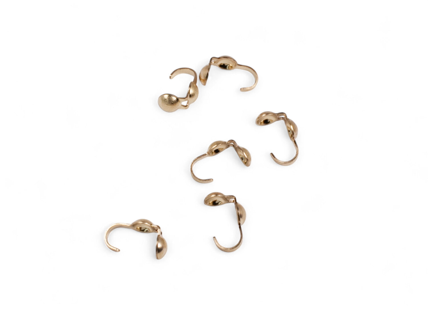 Clamshell Bead Tips Gold Filled 3.5mm - 6 Pcs