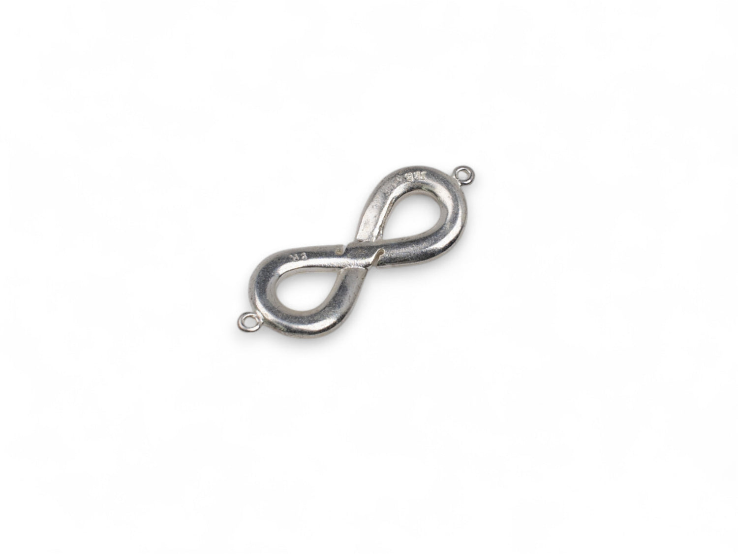Infinity Charm Connector 31x13mm - Silver Plate