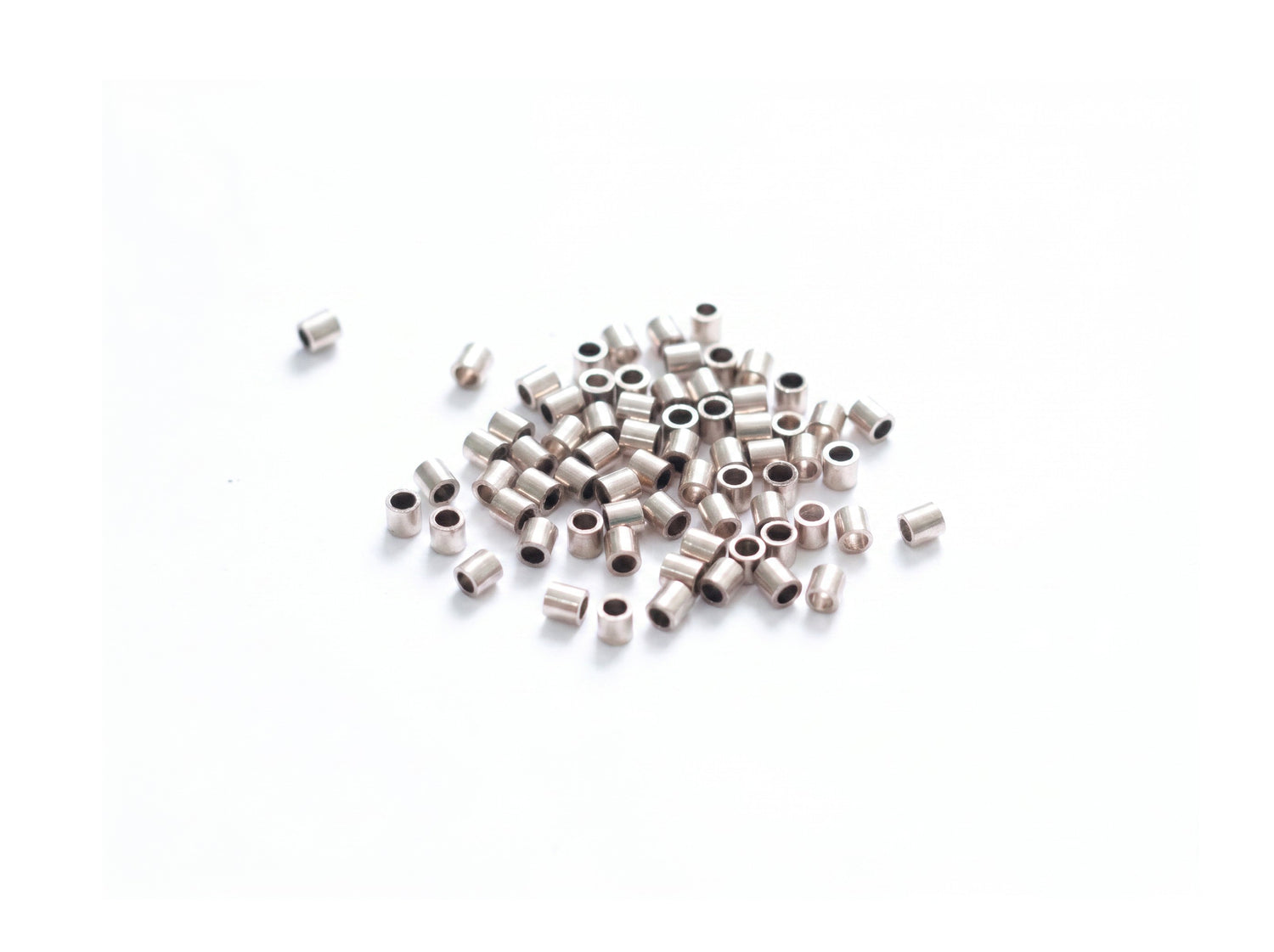 Crimp Tube - 925 Sterling Silver 1x1mm - 50 Pcs