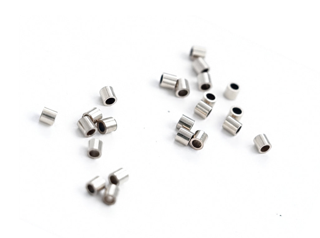 Crimp Tube - 925 Sterling Silver - 25 Pcs
