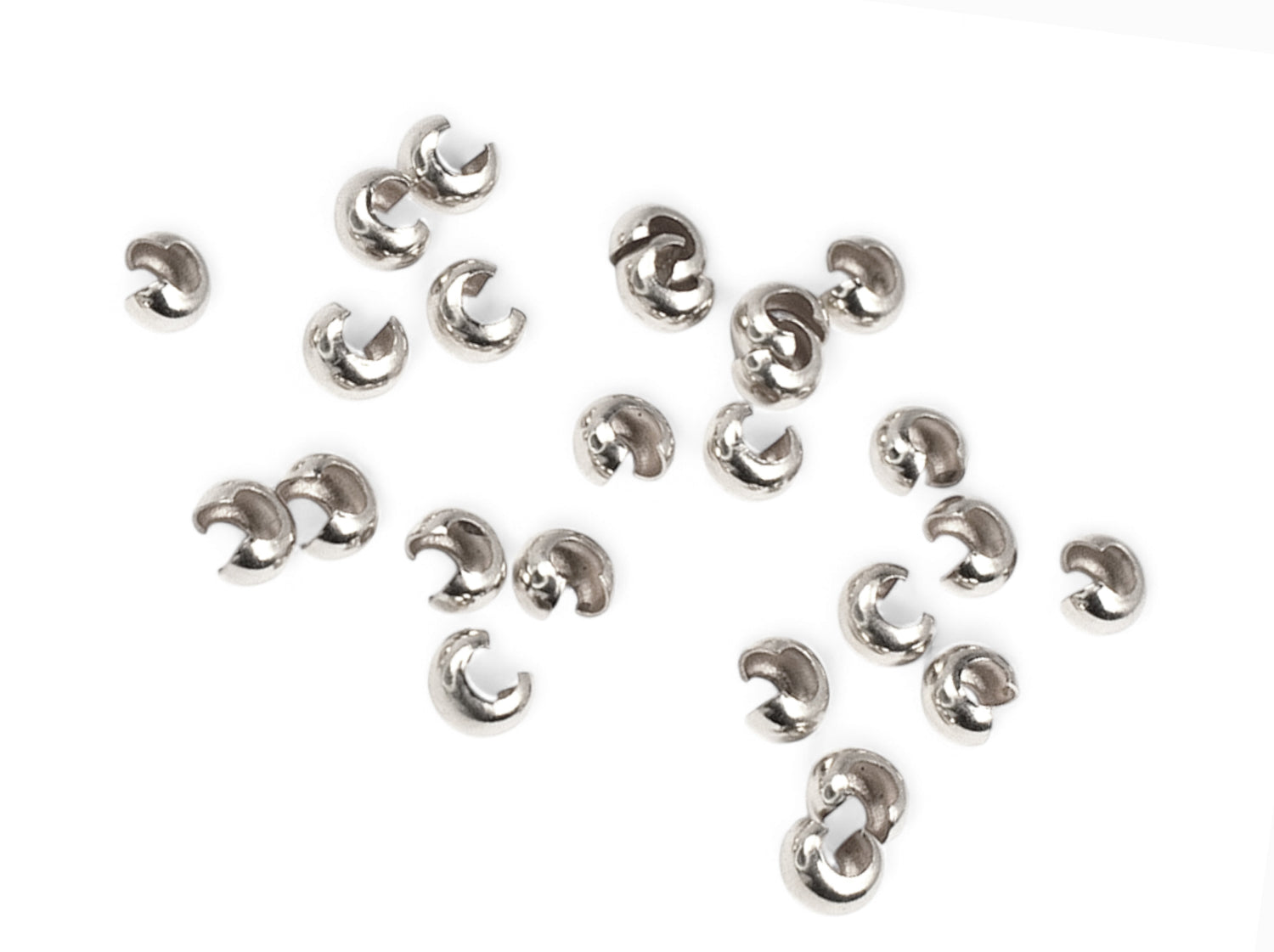 Crimp Bead Cover - 925 Sterling Silver - 25 Pcs