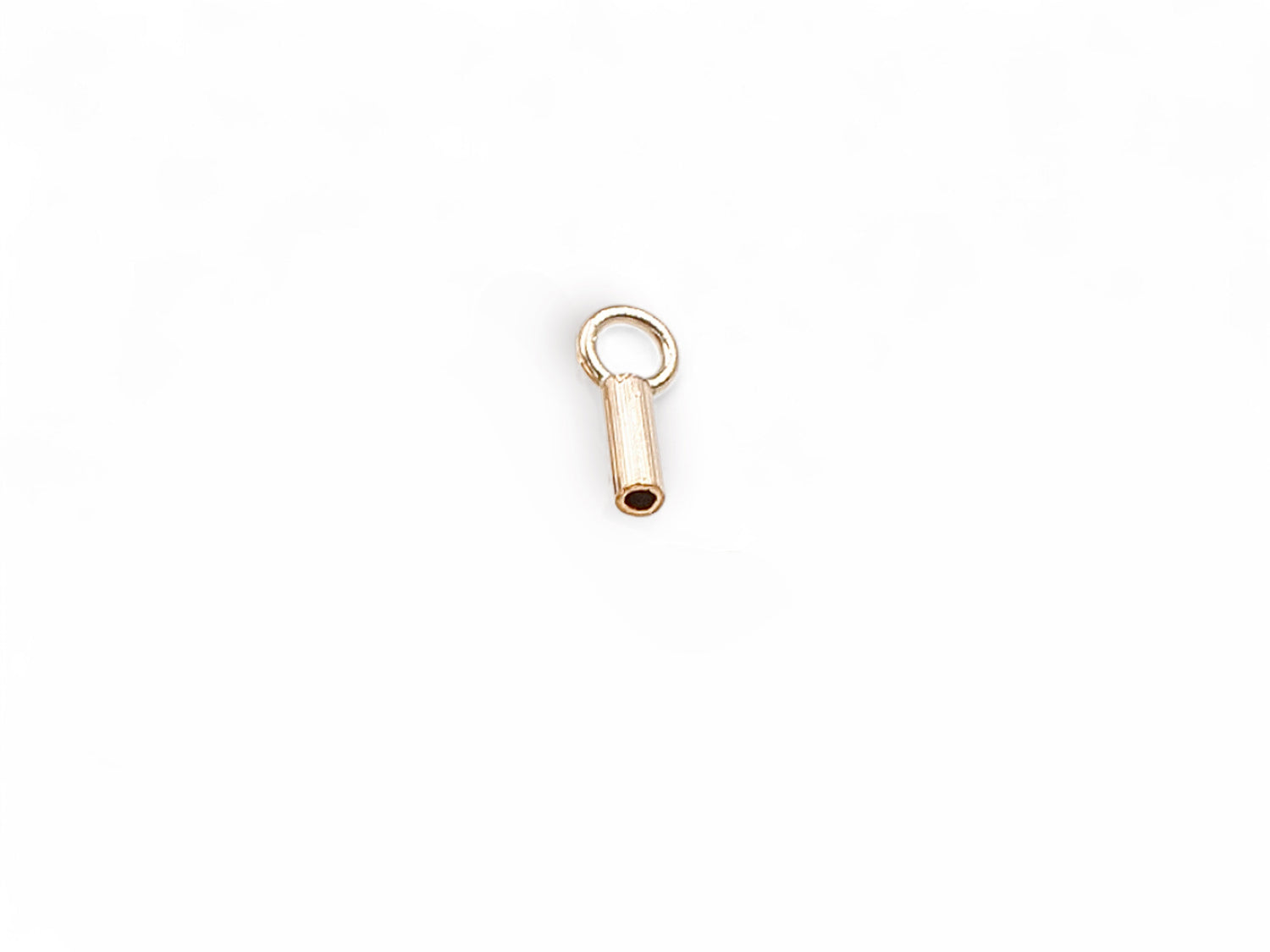 End Cap with Ring - Gold Filled, 2.5x5.5mm - 6 Pcs