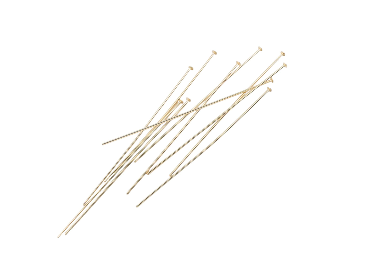 Flat Head T-pin Gold Filled 24ga - 10 Pcs