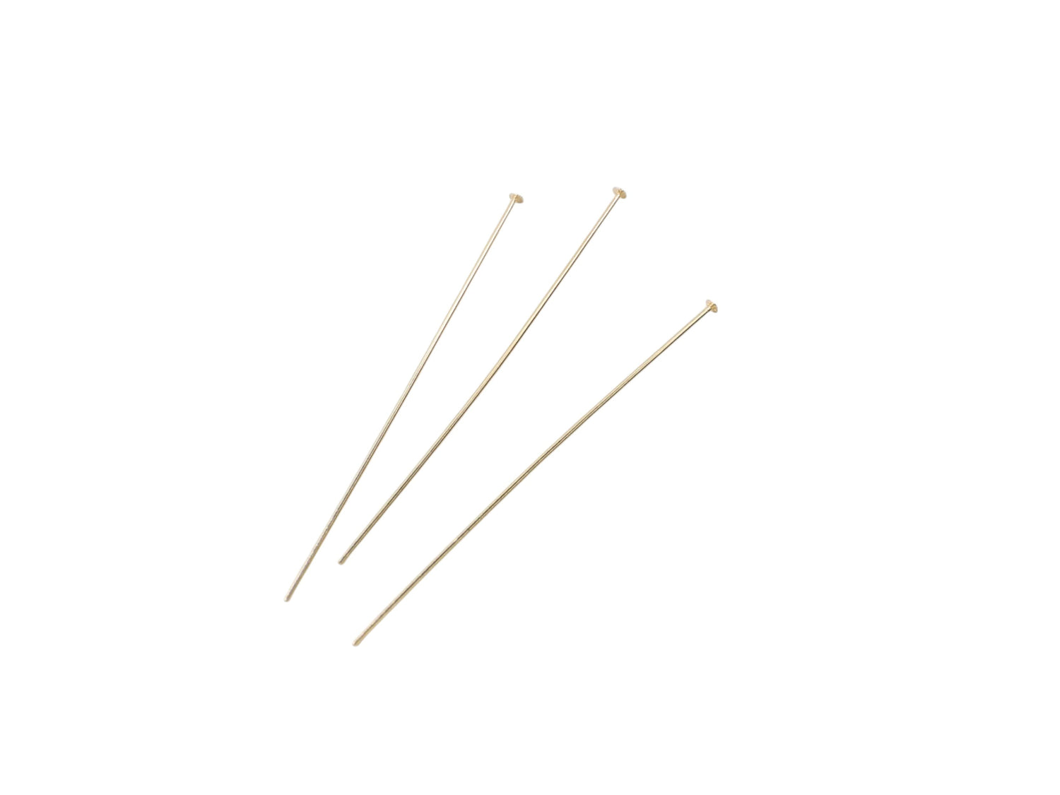 Flat Head T-pin Gold Filled 24ga - 10 Pcs