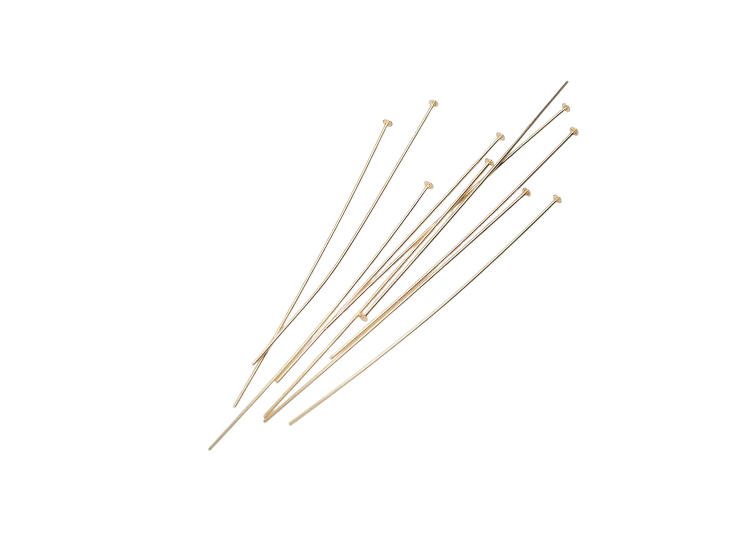 Flat Head T-Pin Gold Filled 26ga - 10 Pcs