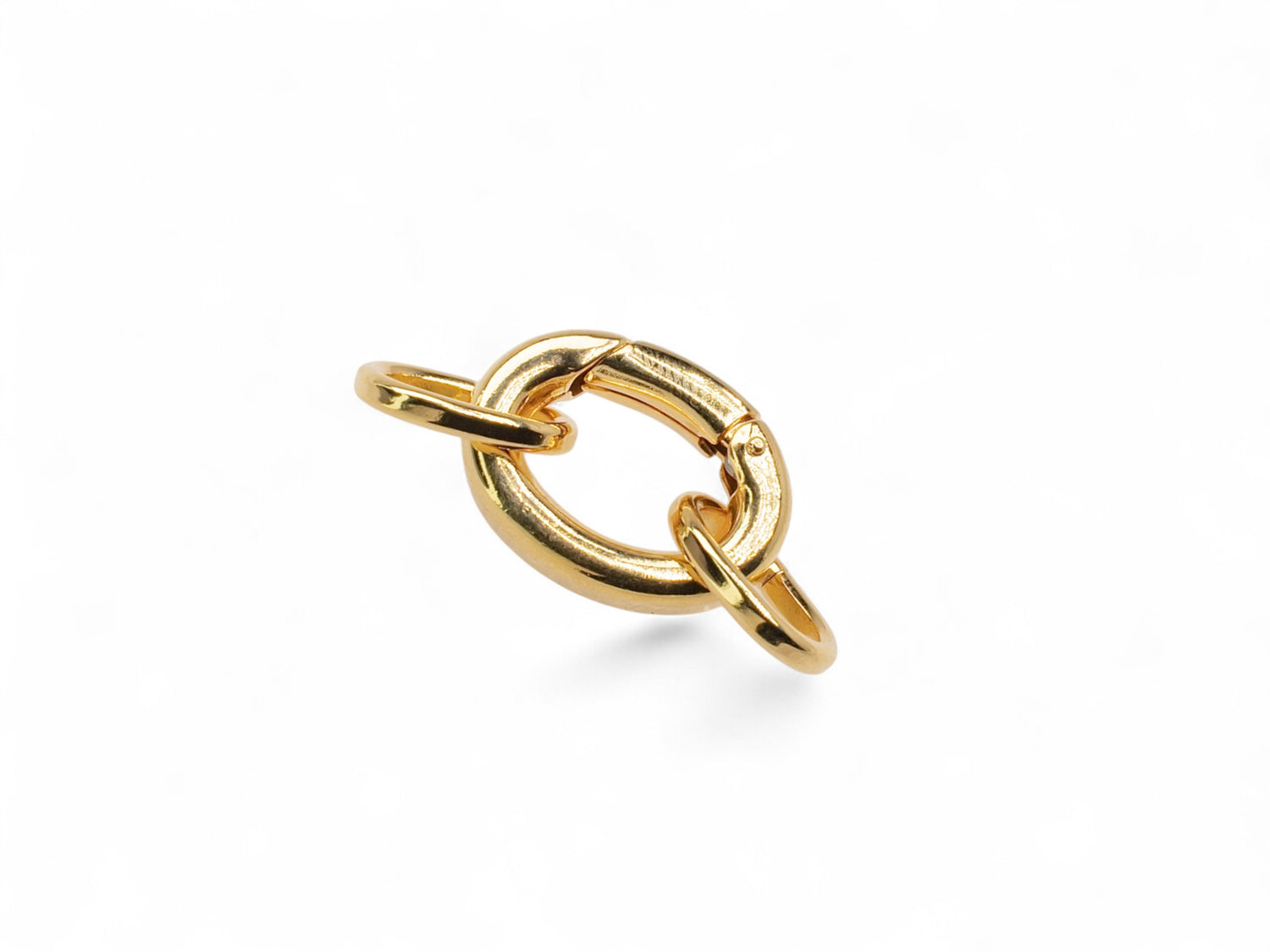 Unique Large Push Clasp with Jump Rings - 15x20mm, 3 Pcs