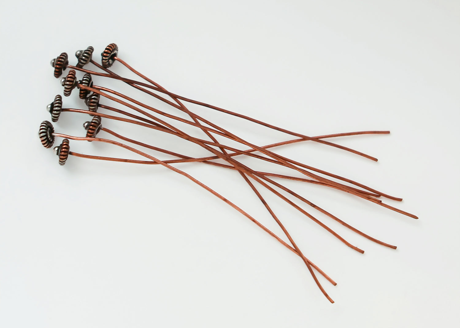 Fancy Copper Headpin - 24ga 3 inch - 10 Pcs