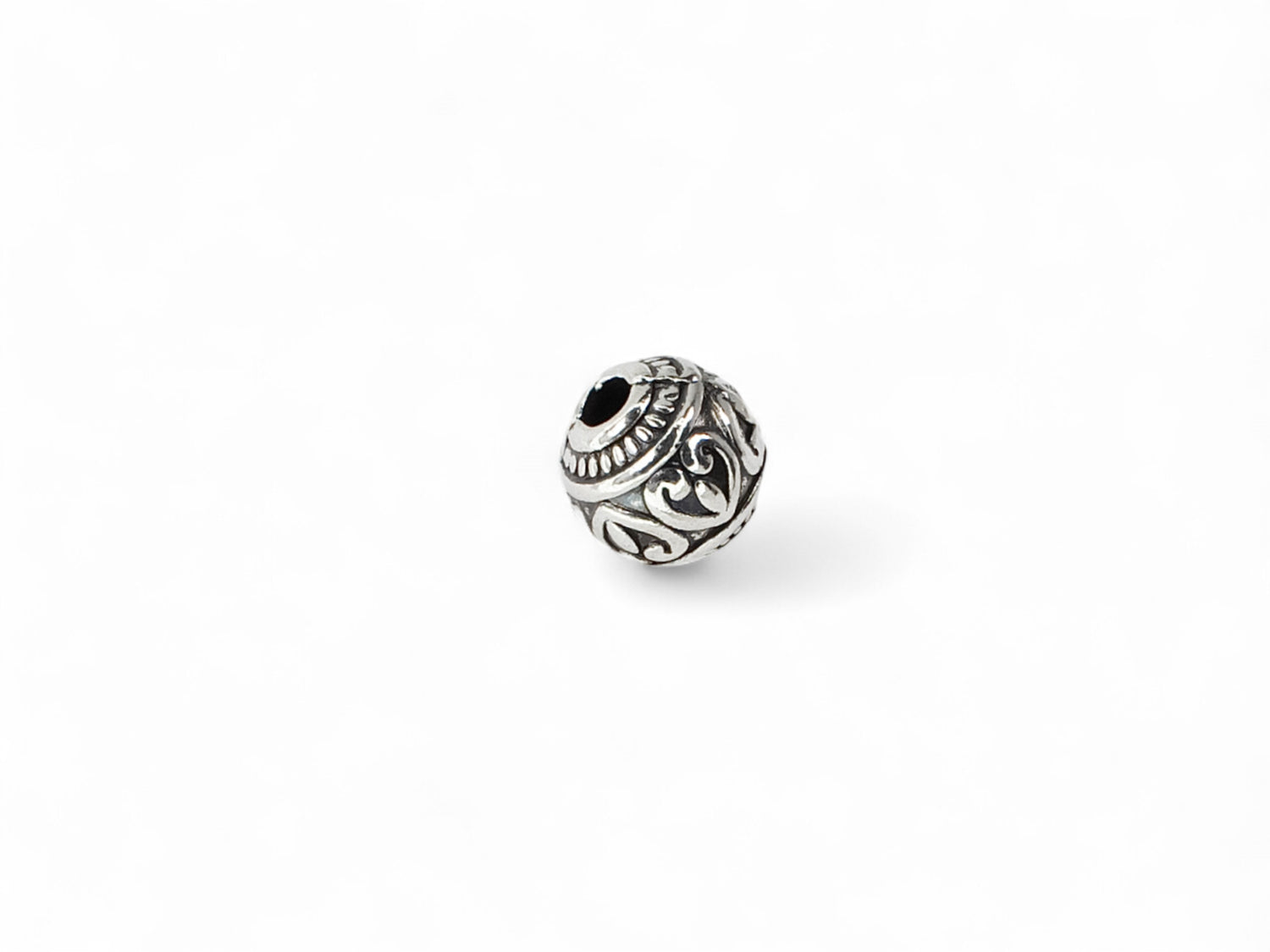 Tibetan Silver Heart Pattern Spacer Beads