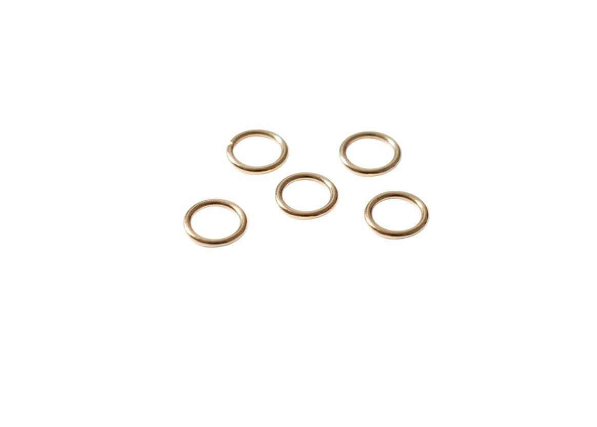 Jump Ring Closed 18ga - 14k Gold Filled, 8mm - 5 Pcs