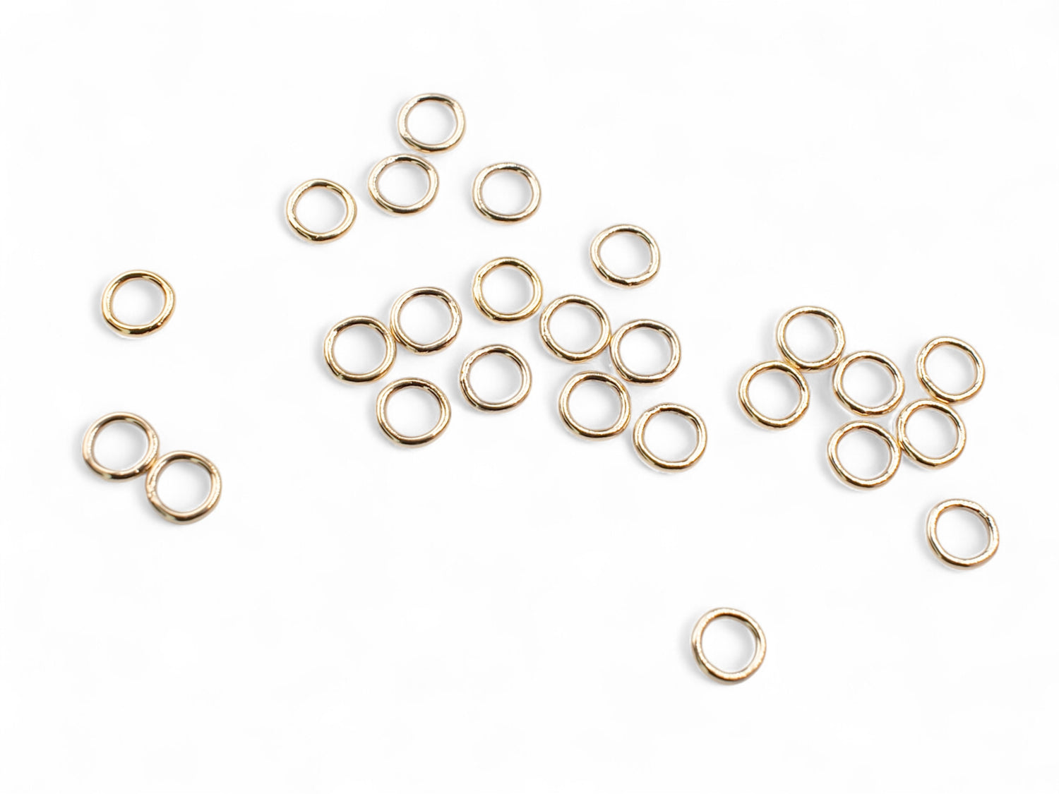 Jump Ring 14k Gold Filled Closed, 22ga - 25 Pcs