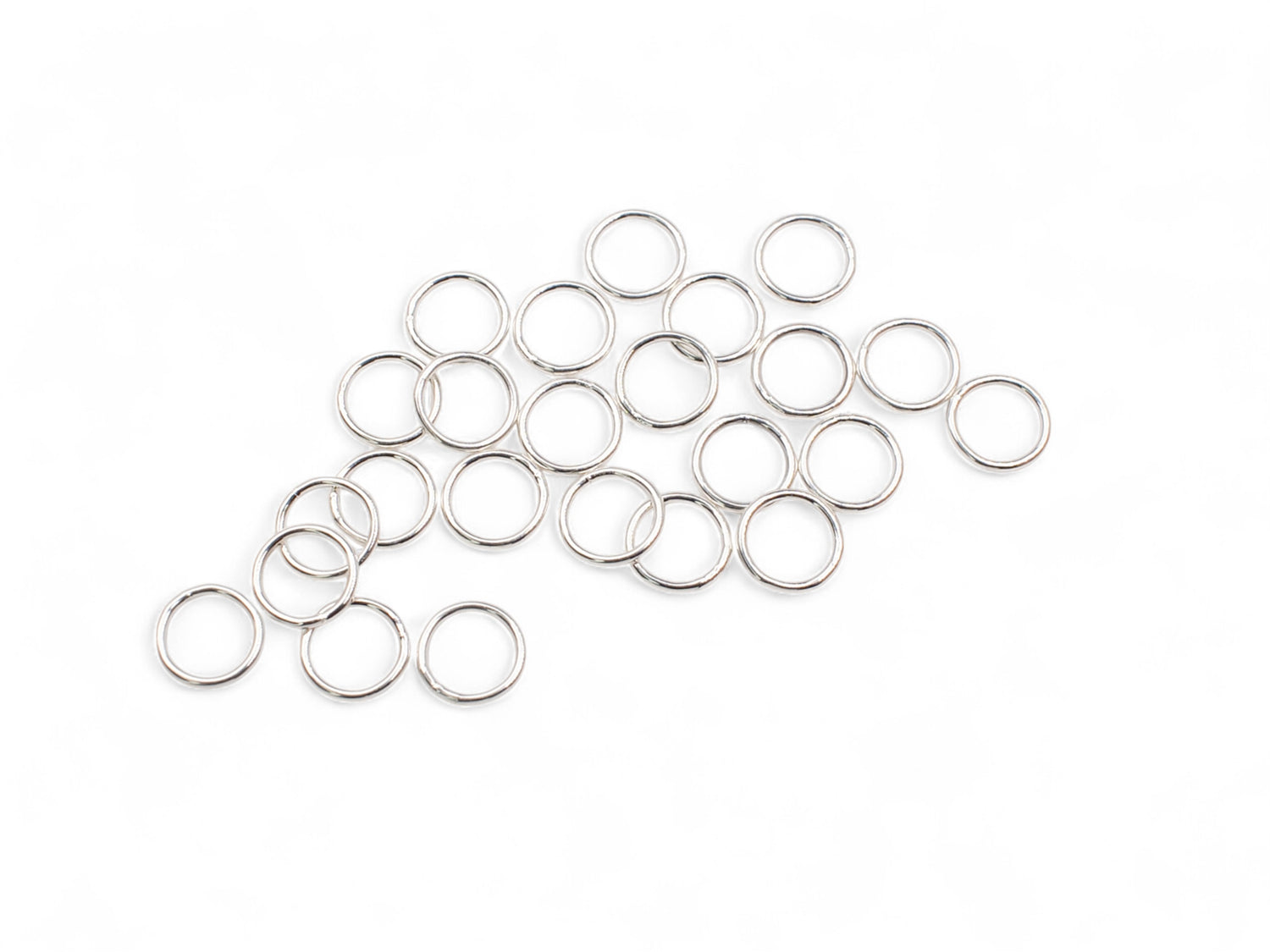 Jump Ring - 925 Sterling Silver - Closed, 22ga - 25 Pcs