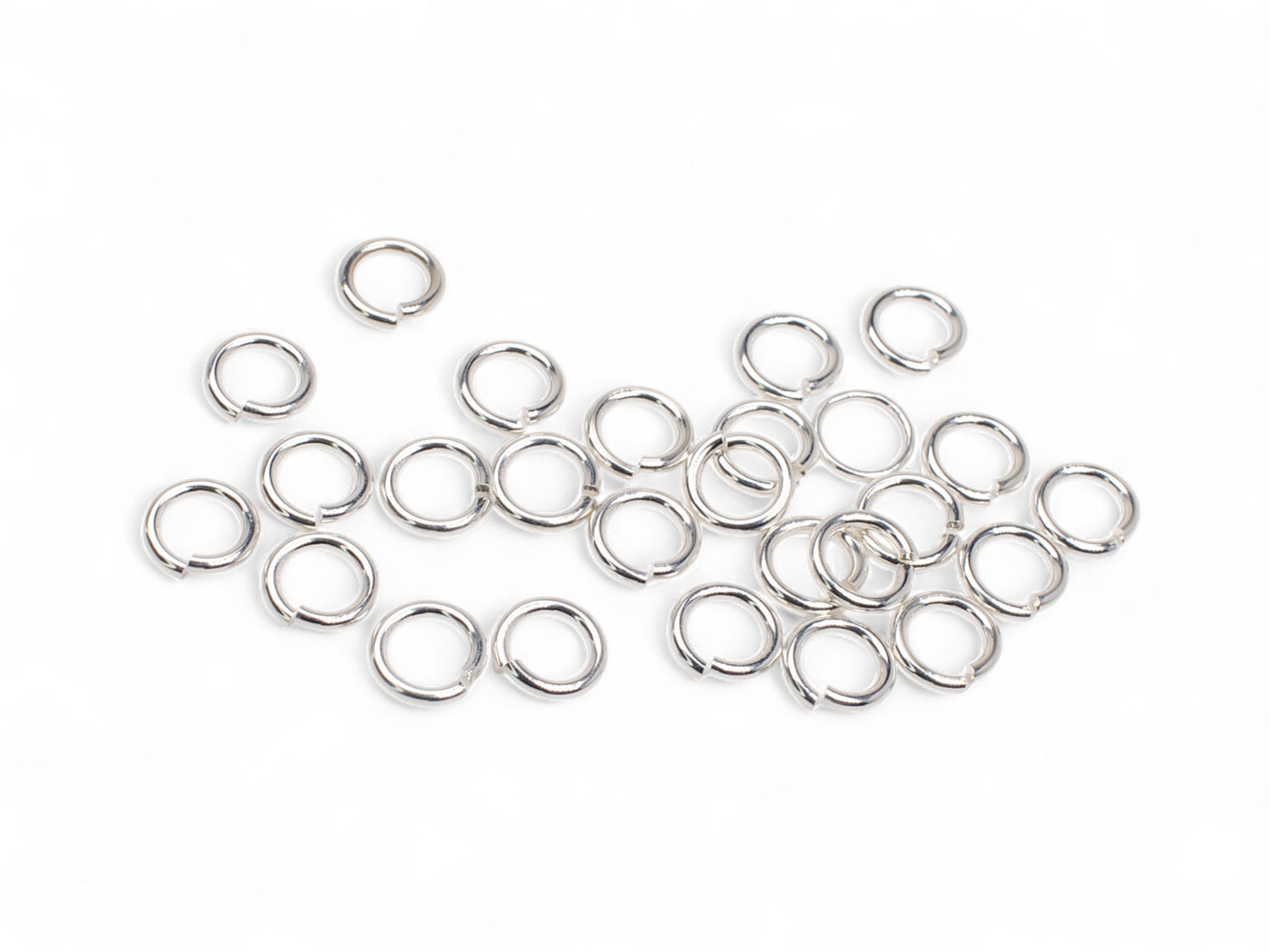 Jump Ring Open/Split 18ga - 925 Sterling Silver, 6mm - 25 Pcs