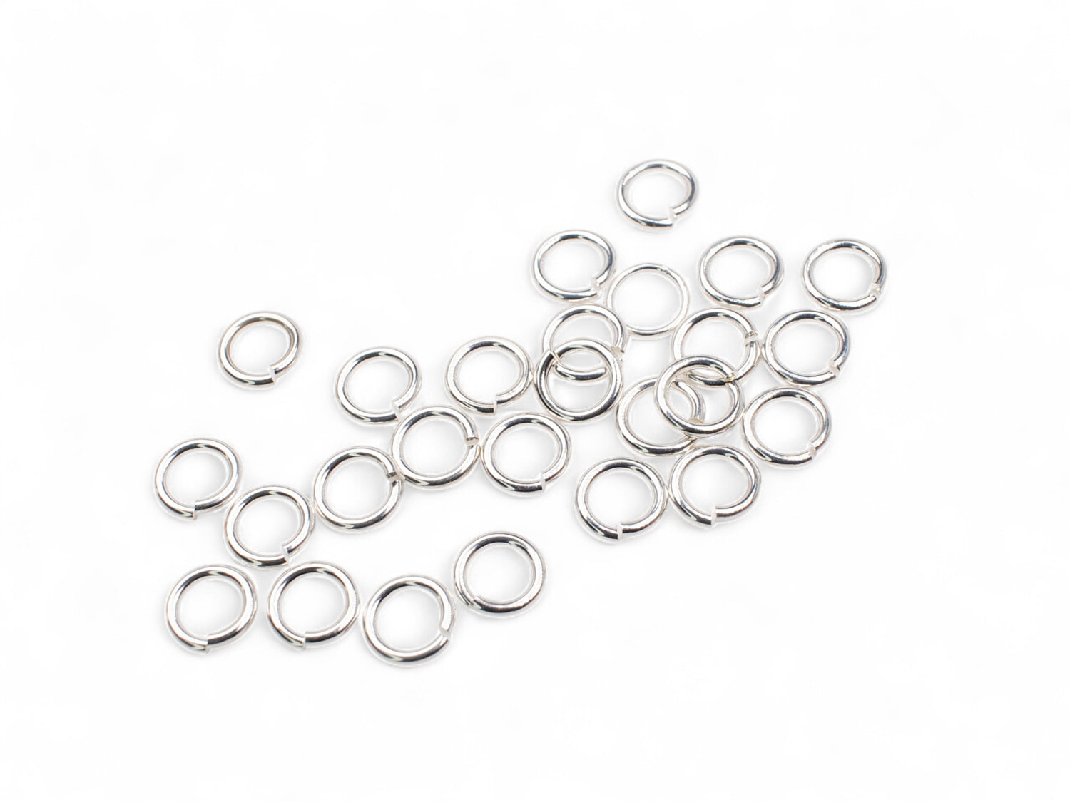 Jump Ring 925 Sterling Silver - Open, 20ga - 25 Pcs