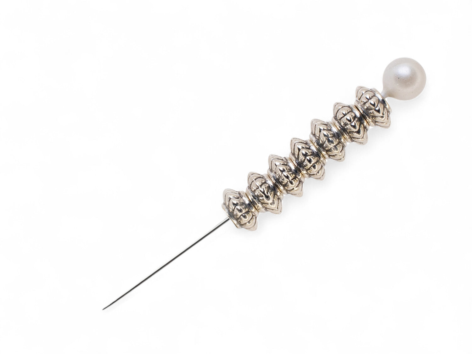 Tibetan Silver Ribbed Rondelle Spacer Beads