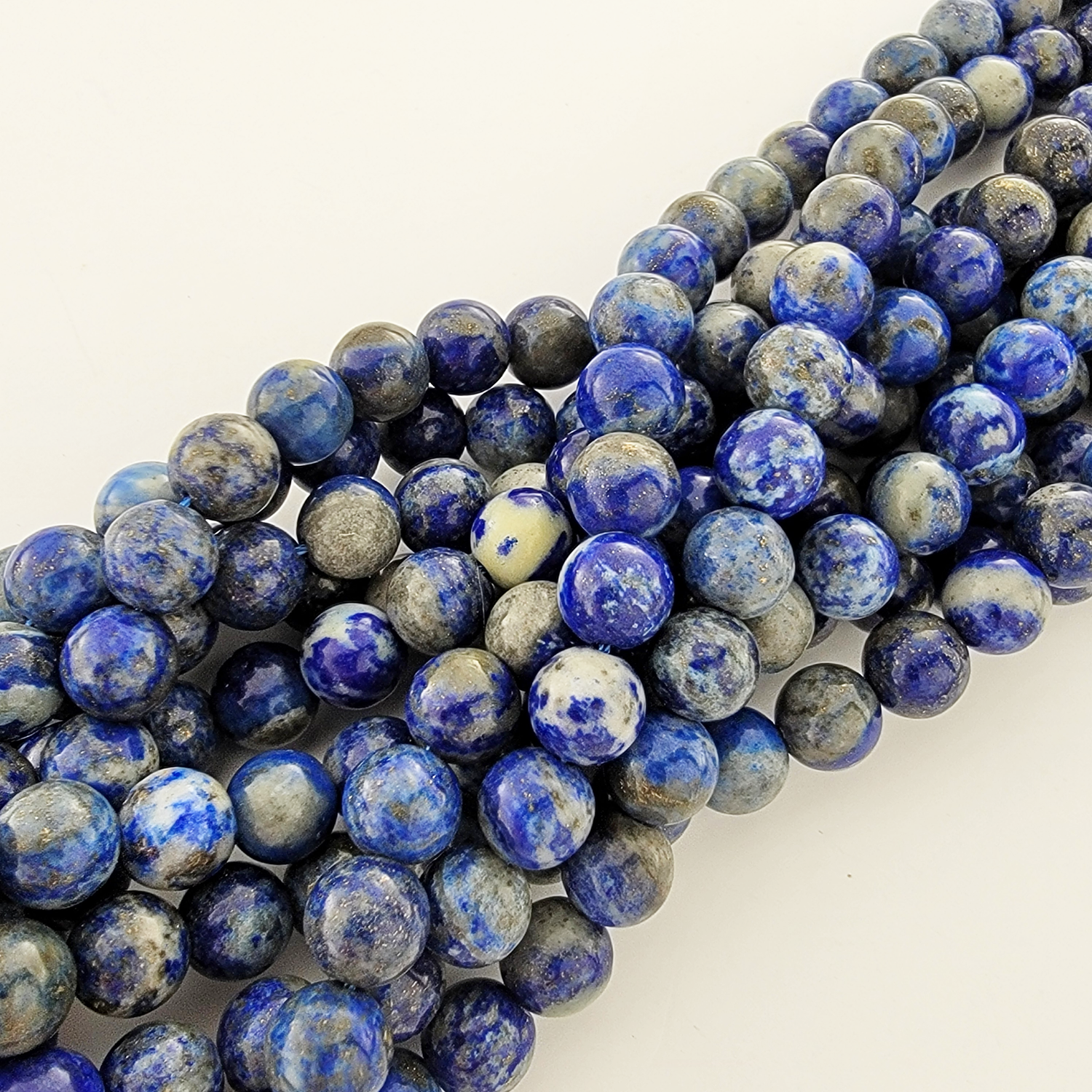 Lapis Lazuli B Quality Natural Smooth Round Beads