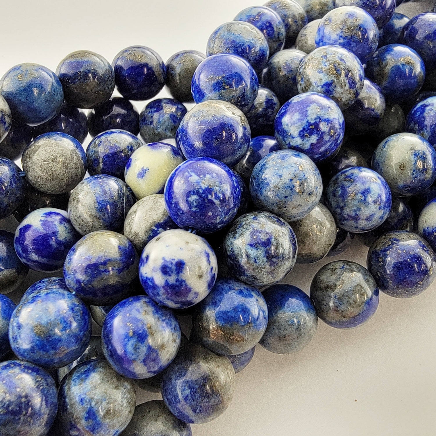 Lapis Lazuli B Quality Natural Smooth Round Beads