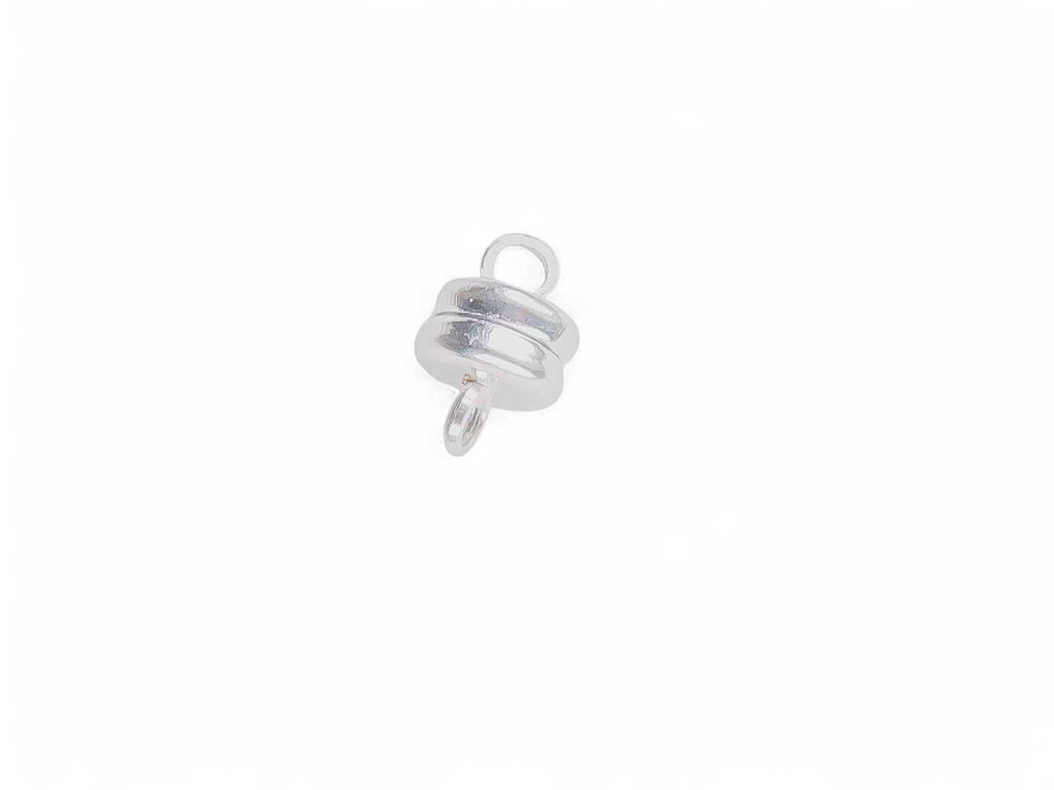 Rounded Magnetic Clasp, Silver or Gold Plated - 6mm - 5 Pcs