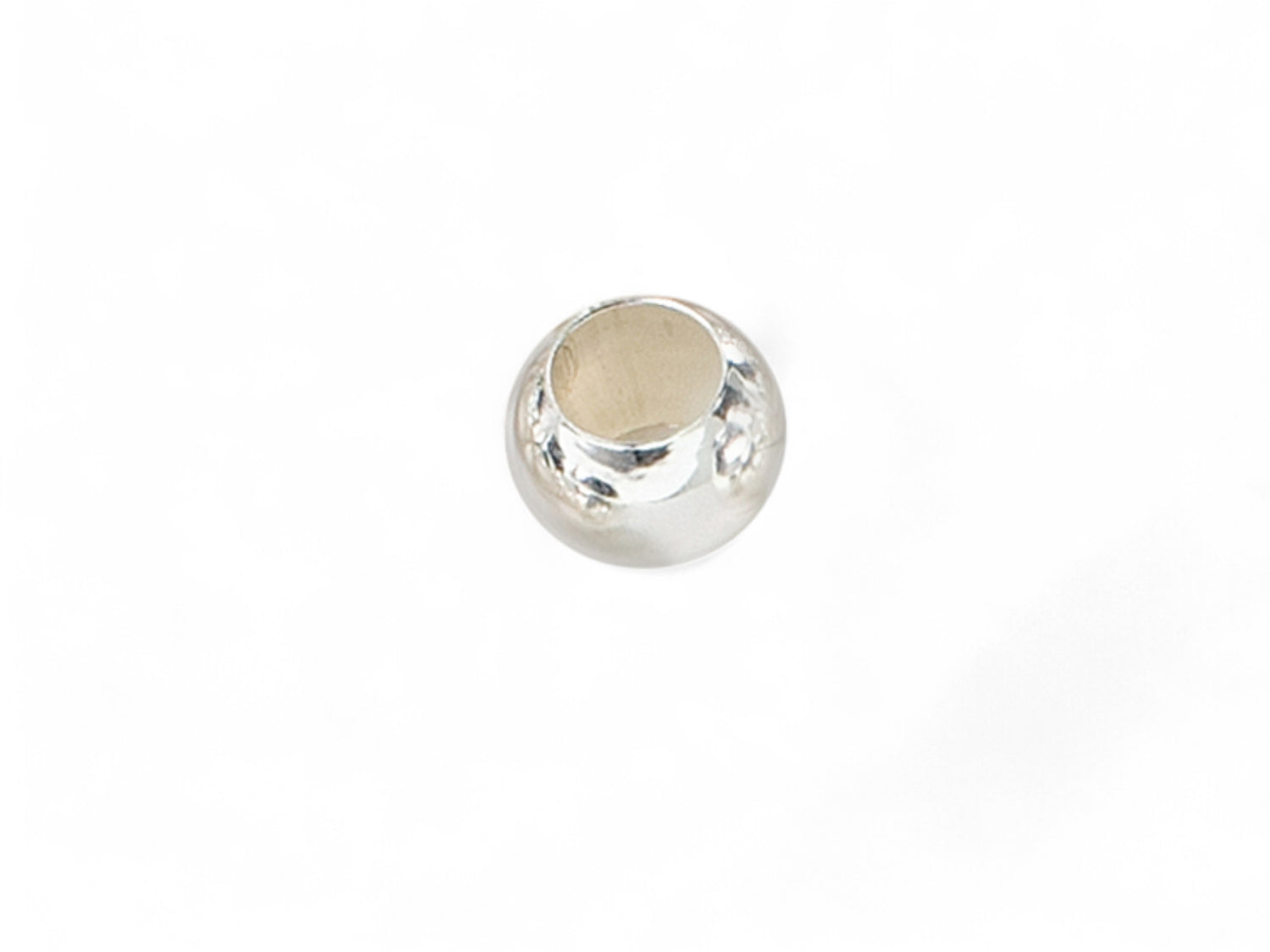 Seamless Sterling Silver Beads - Large Hole - 25 Pcs