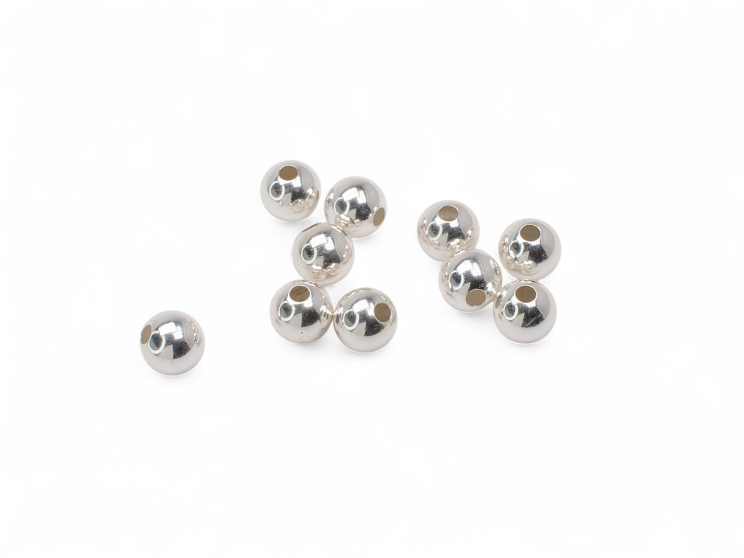 Seamless Sterling Silver Beads - 25 Pcs