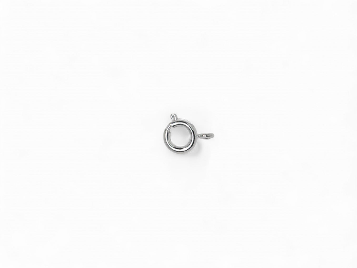 Spring Ring Clasp, Silver Plated 7mm with Closed Ring - 25 Pcs