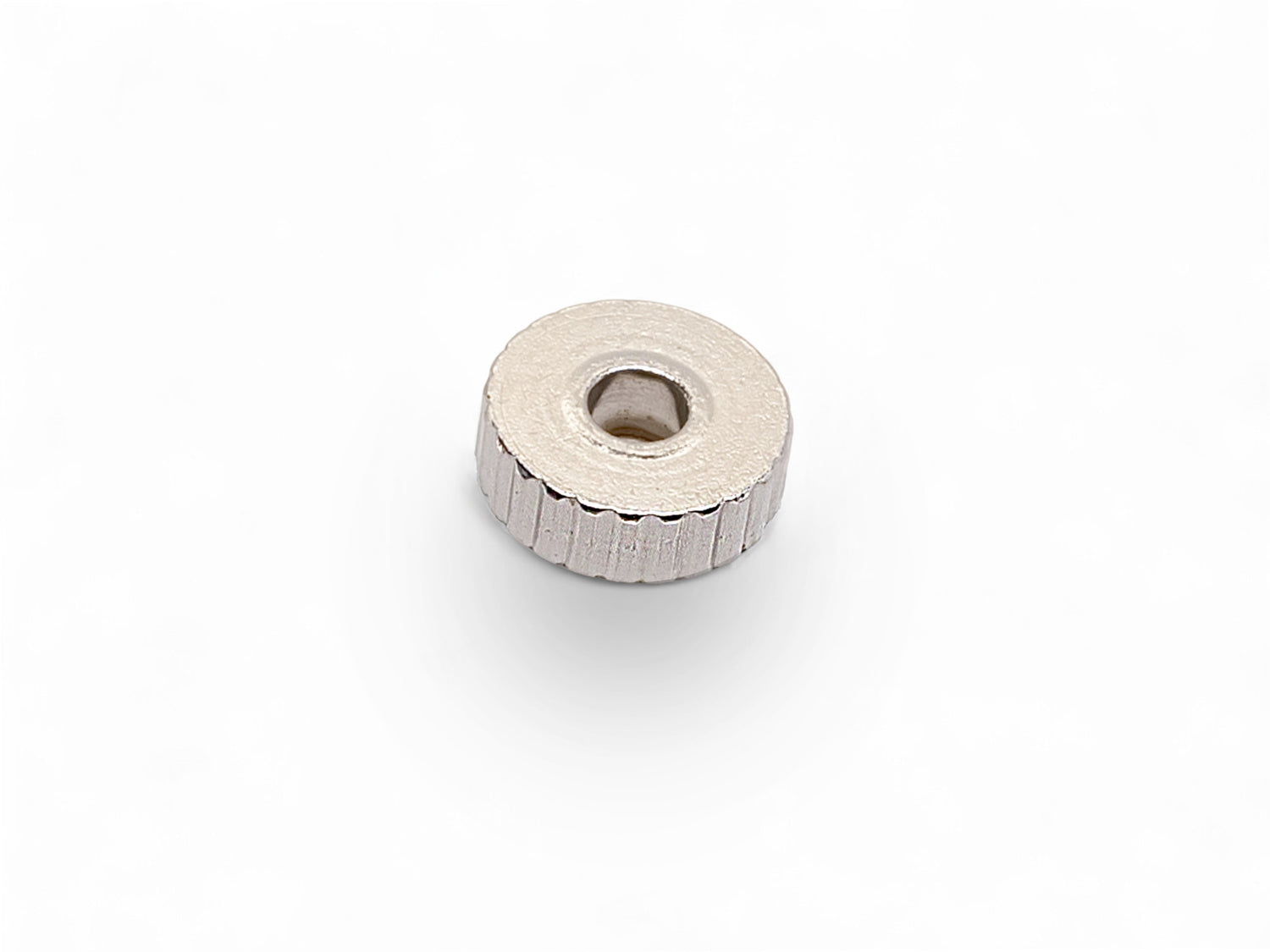 Striped Edge Washer Spacer Beads - Stainless Steel