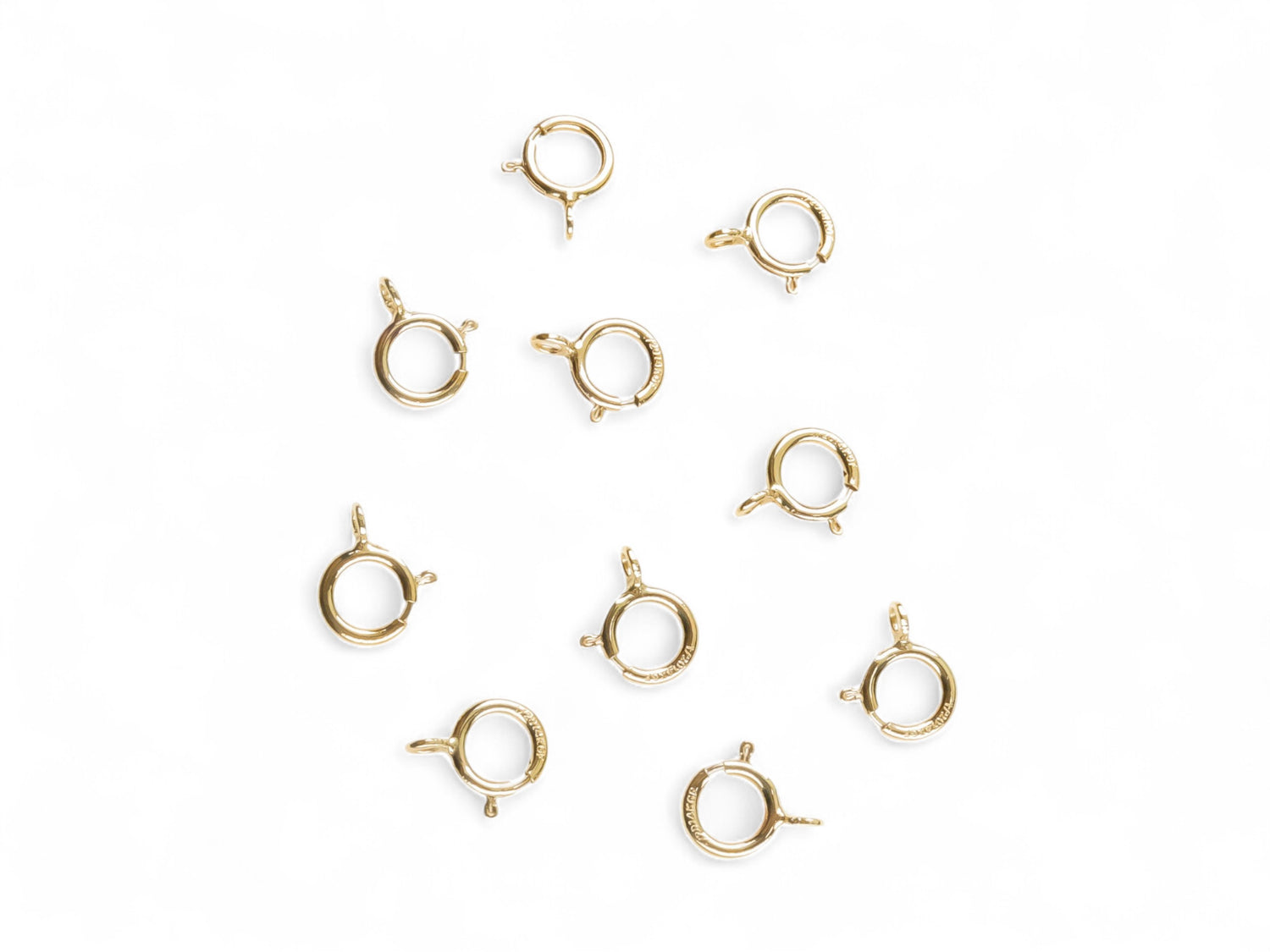 Spring Ring Clasp, Gold Filled - 10 Pcs