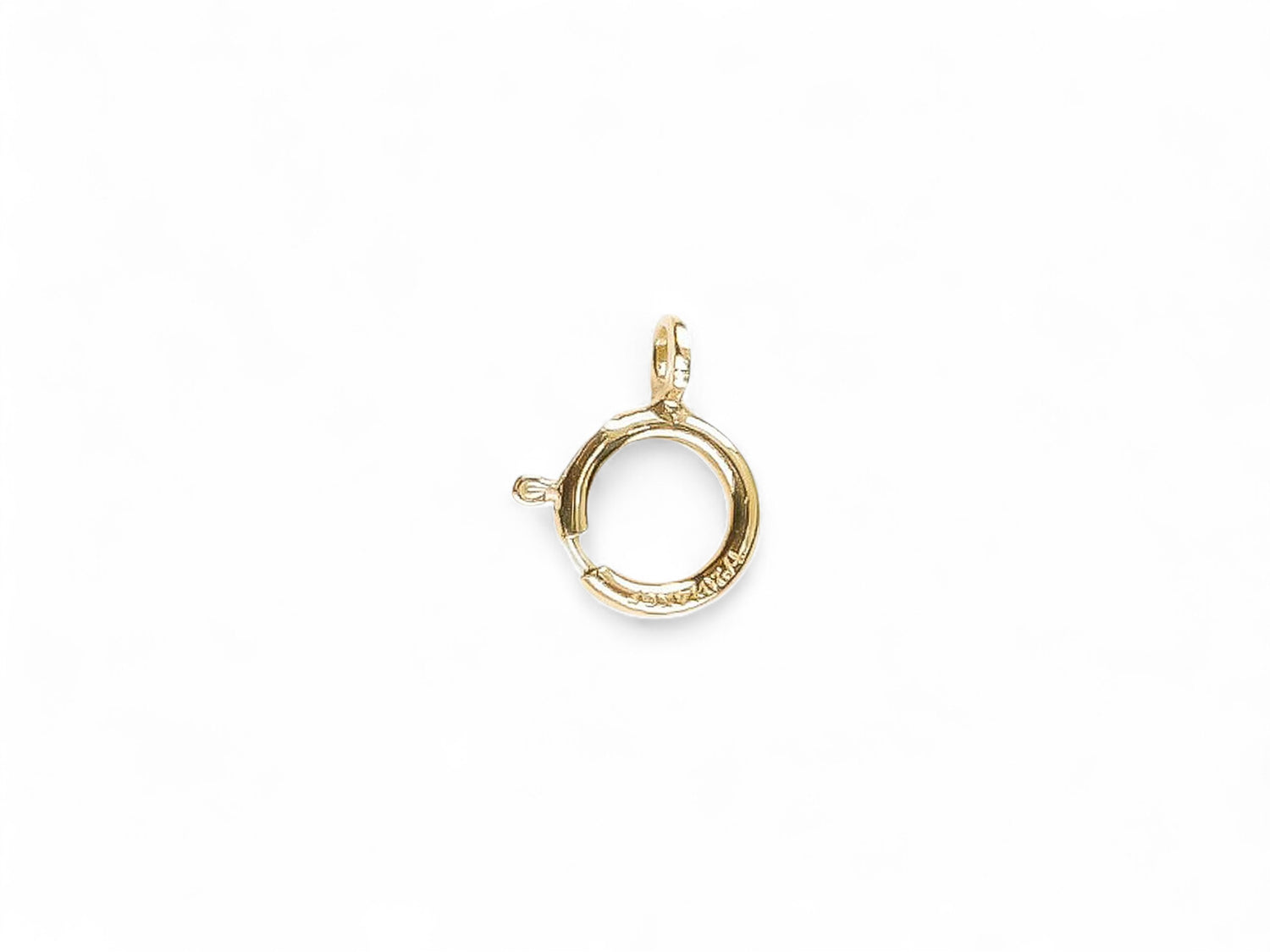 Spring Ring Clasp Gold Filled with Closed Ring - 5 Pcs