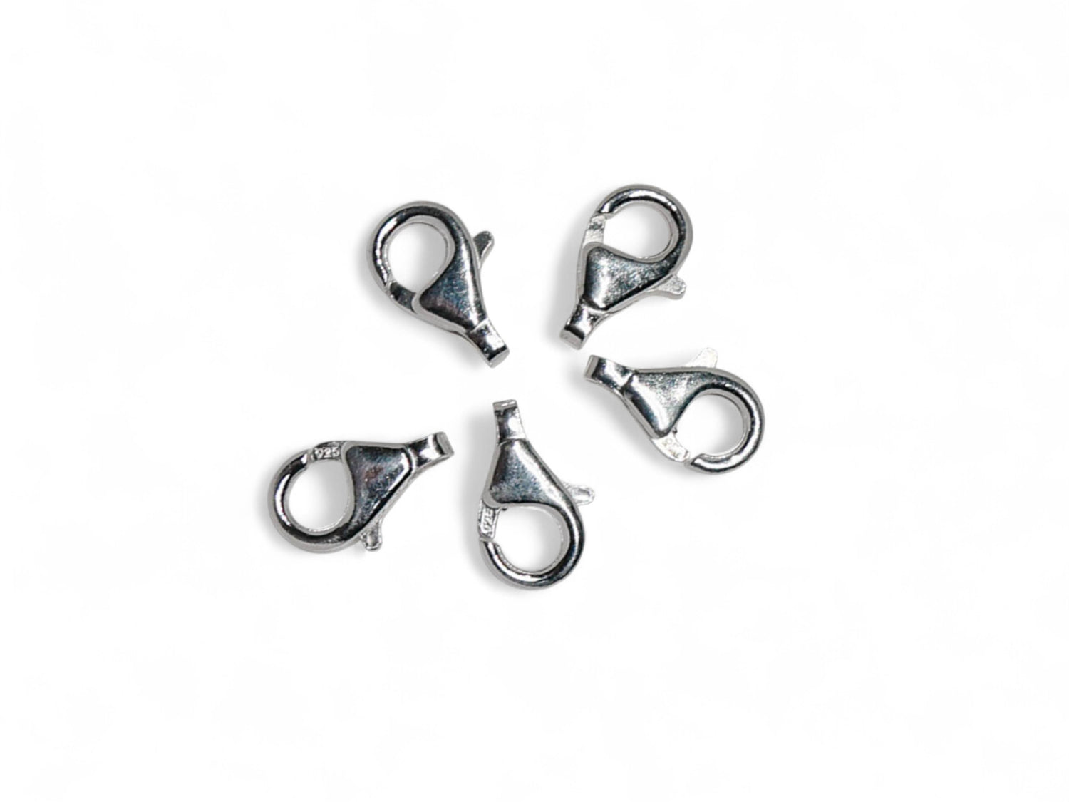 Lobster Clasps with Permanent Loop - Stainless Steel
