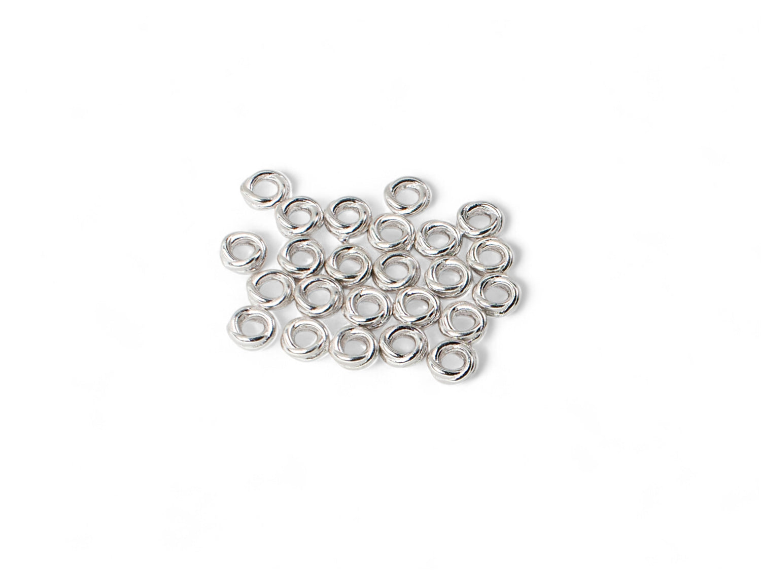 Twisted Braid Stacking Spacer Beads - 25 Pcs