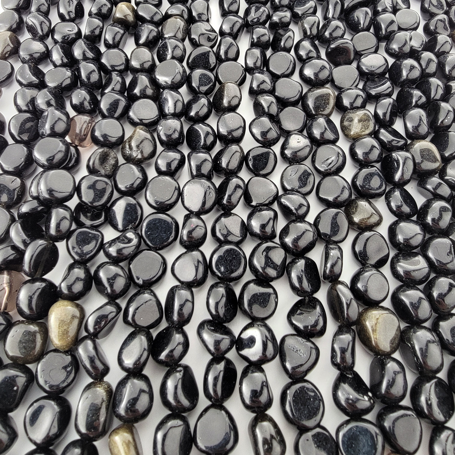 Black Obsidian Nugget Stone Beads