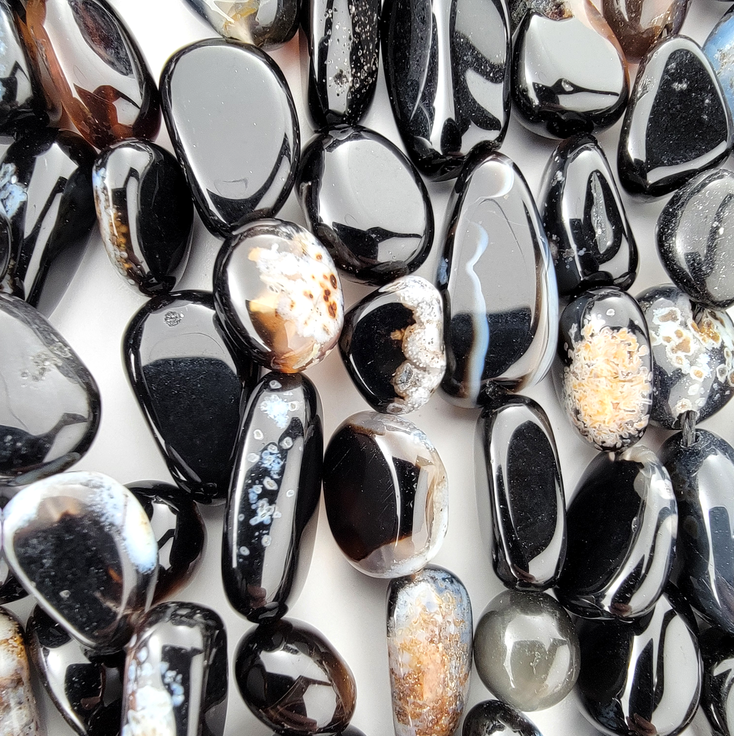 Black Onyx Nugget Stone Beads