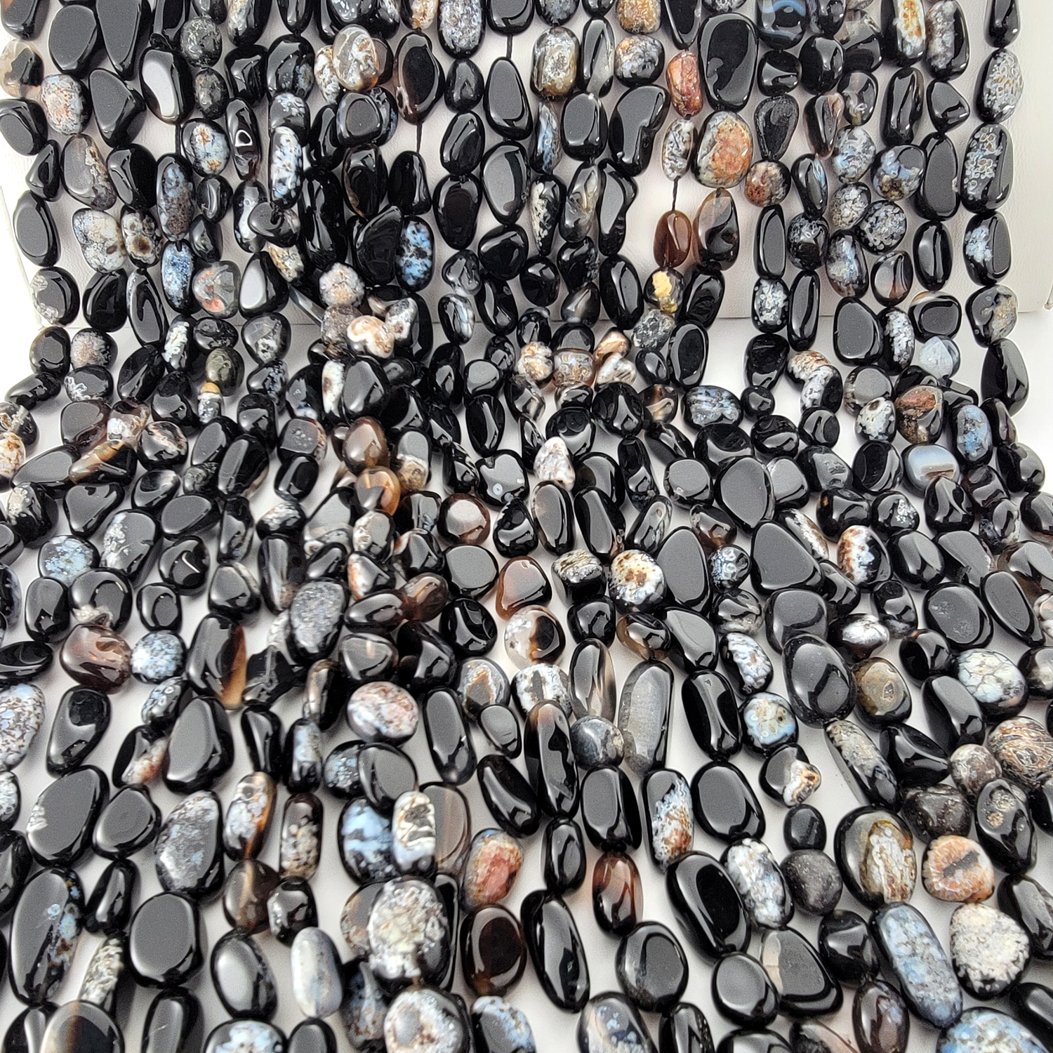 Black Onyx Nugget Stone Beads
