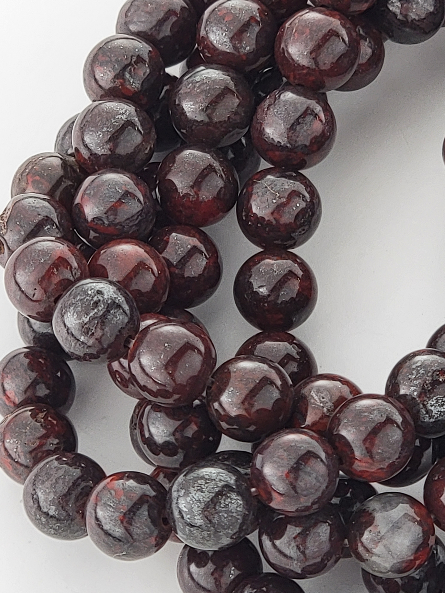Brecciated Jasper Natural Smooth Round Beads