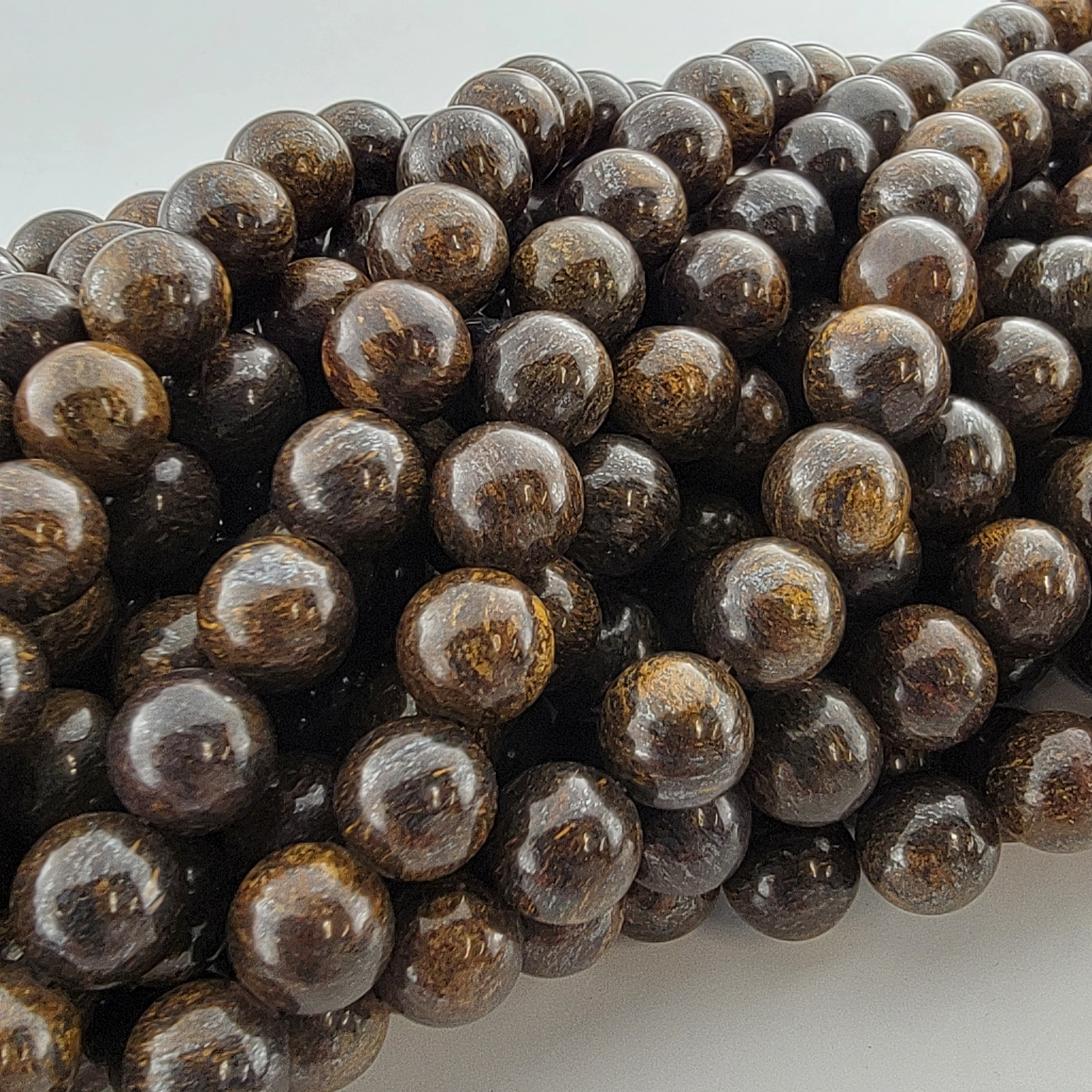 Bronzite Natural Smooth Round Beads