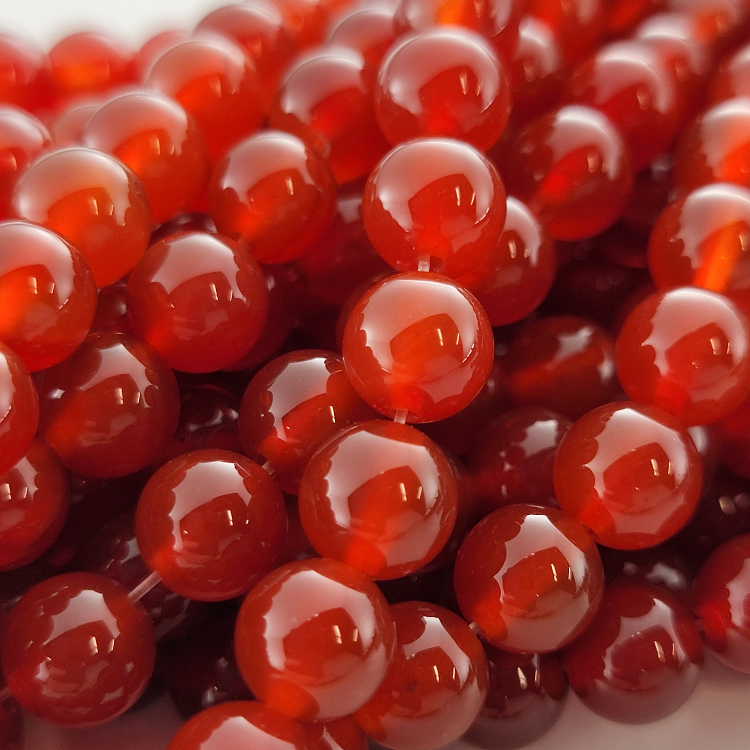 Carnelian Natural Smooth Round Beads