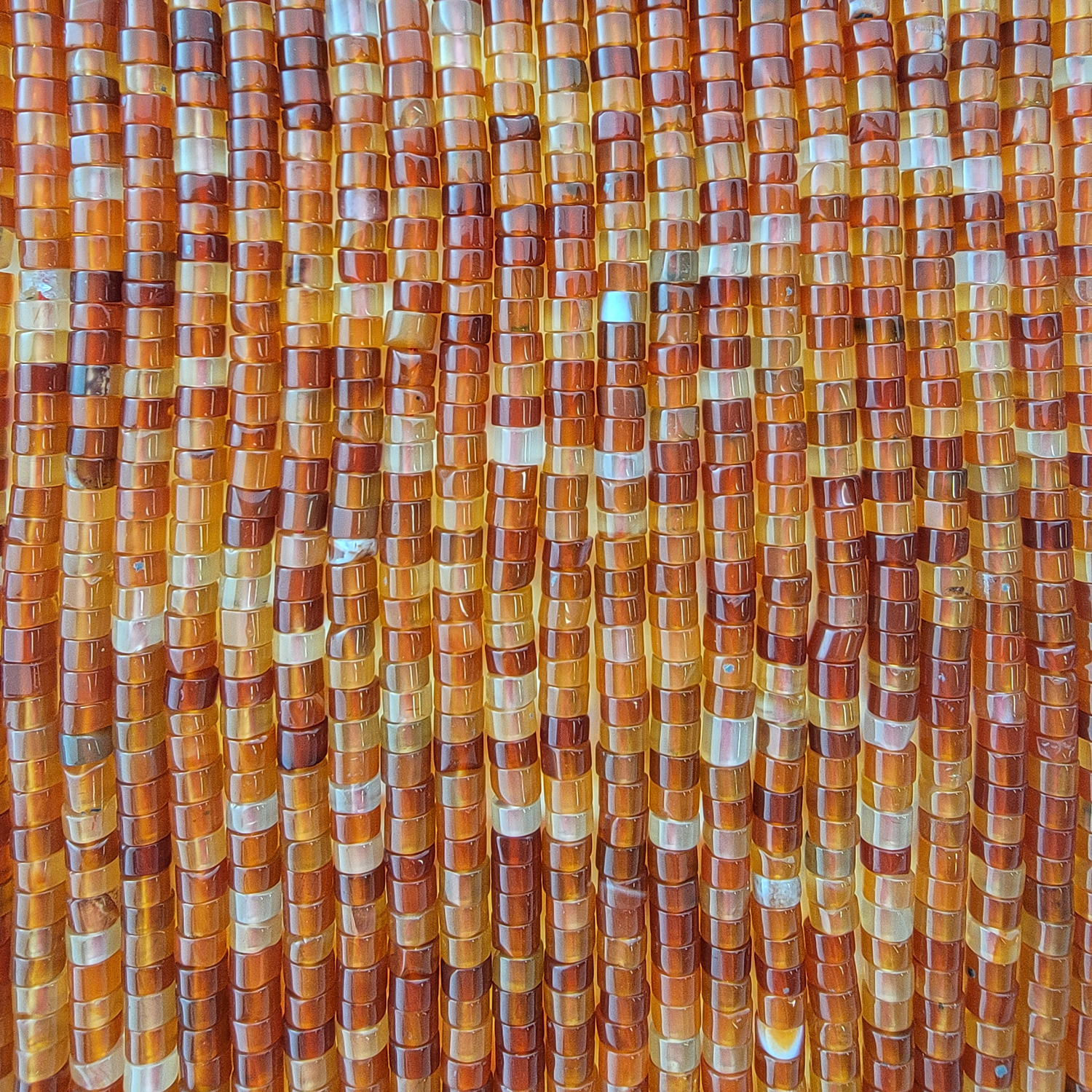 Carnelian Heishi Stone Beads