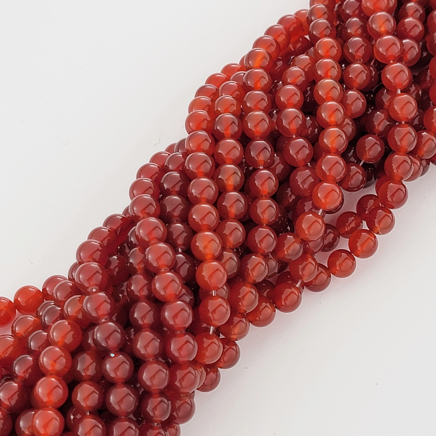 Carnelian Natural Smooth Round Beads