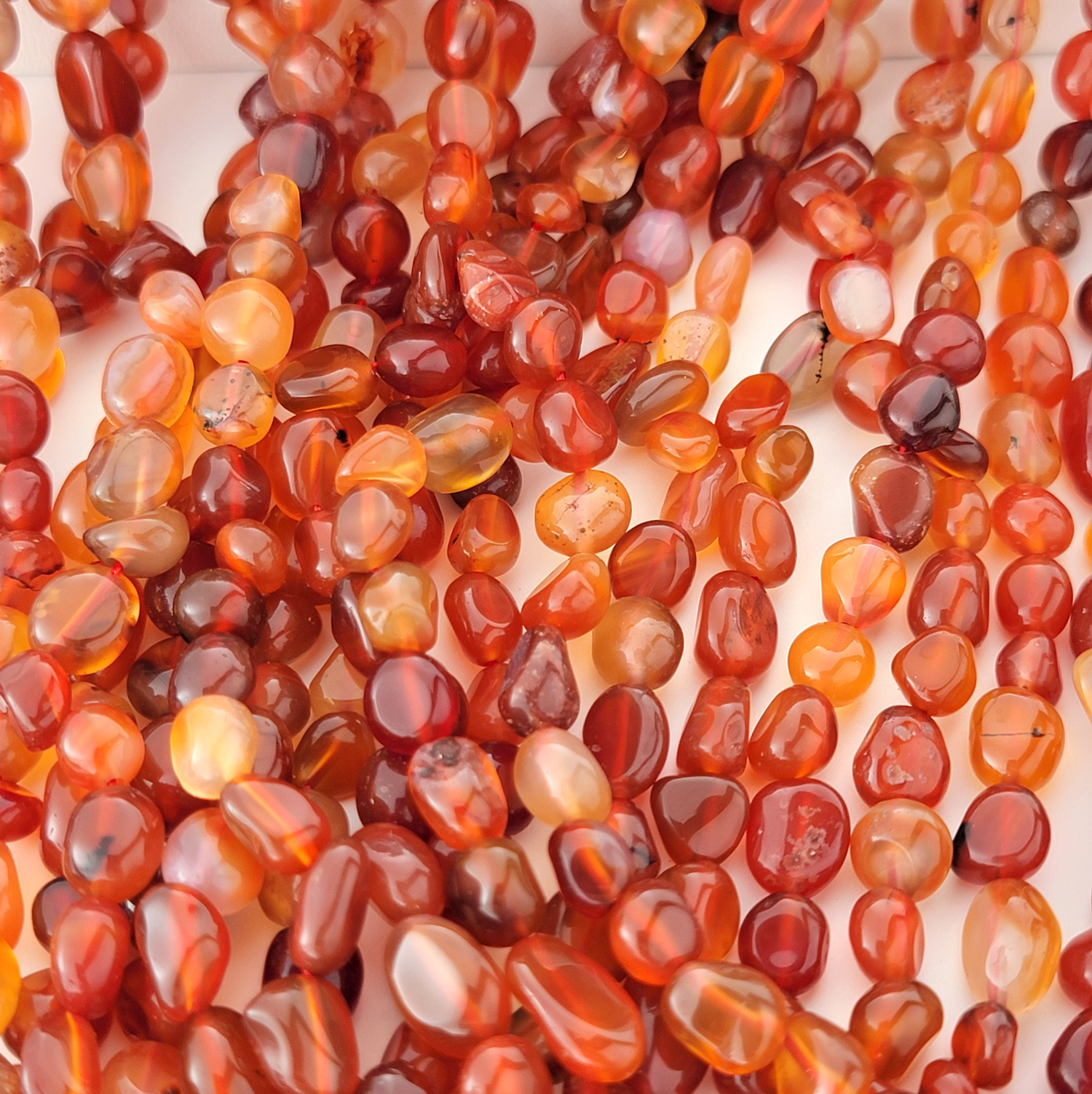 Carnelian Nugget Stone Beads
