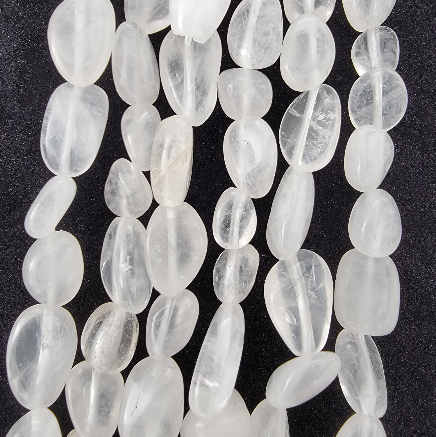 White Crystal Nugget Stone Beads