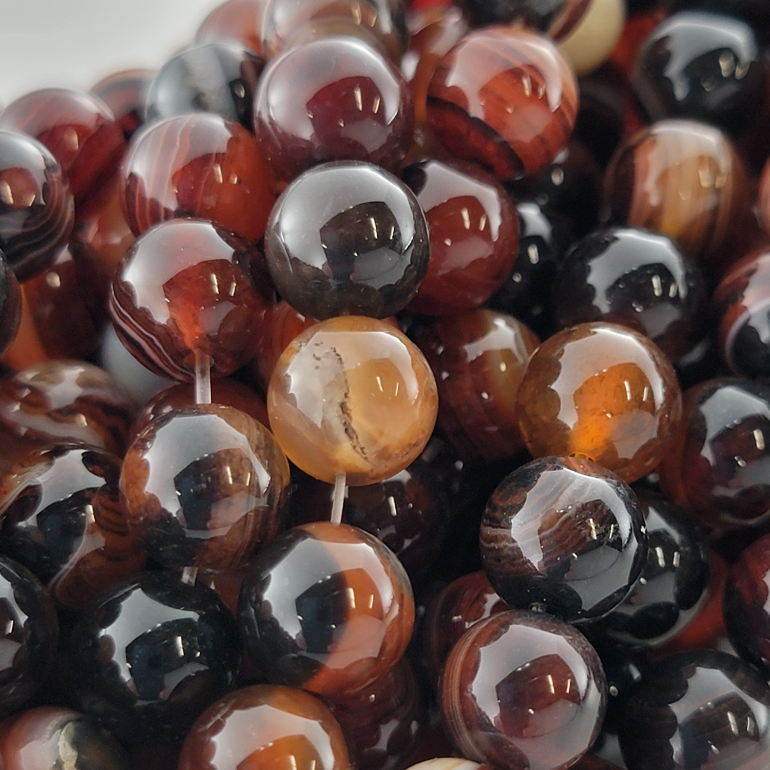 Dream Agate Natural Smooth Round Beads