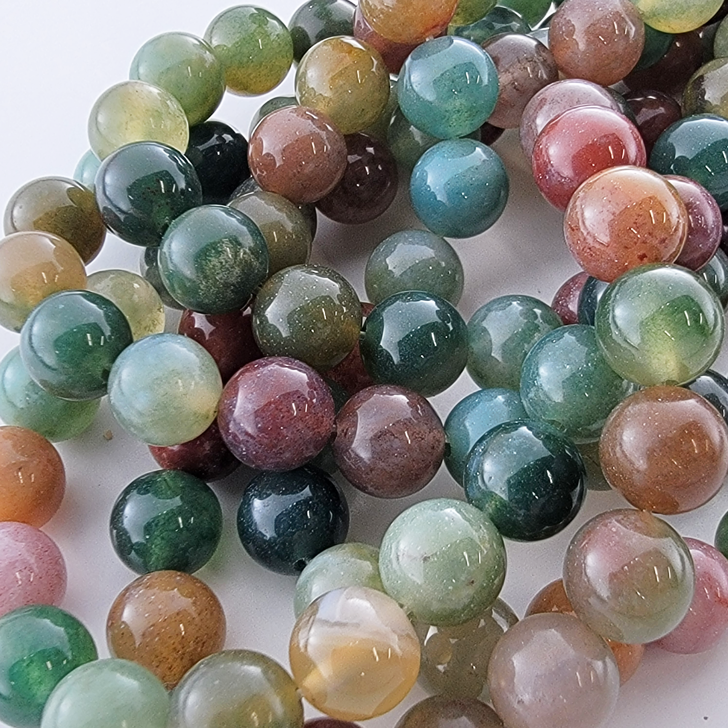 Fancy Jasper Natural Smooth Round Beads
