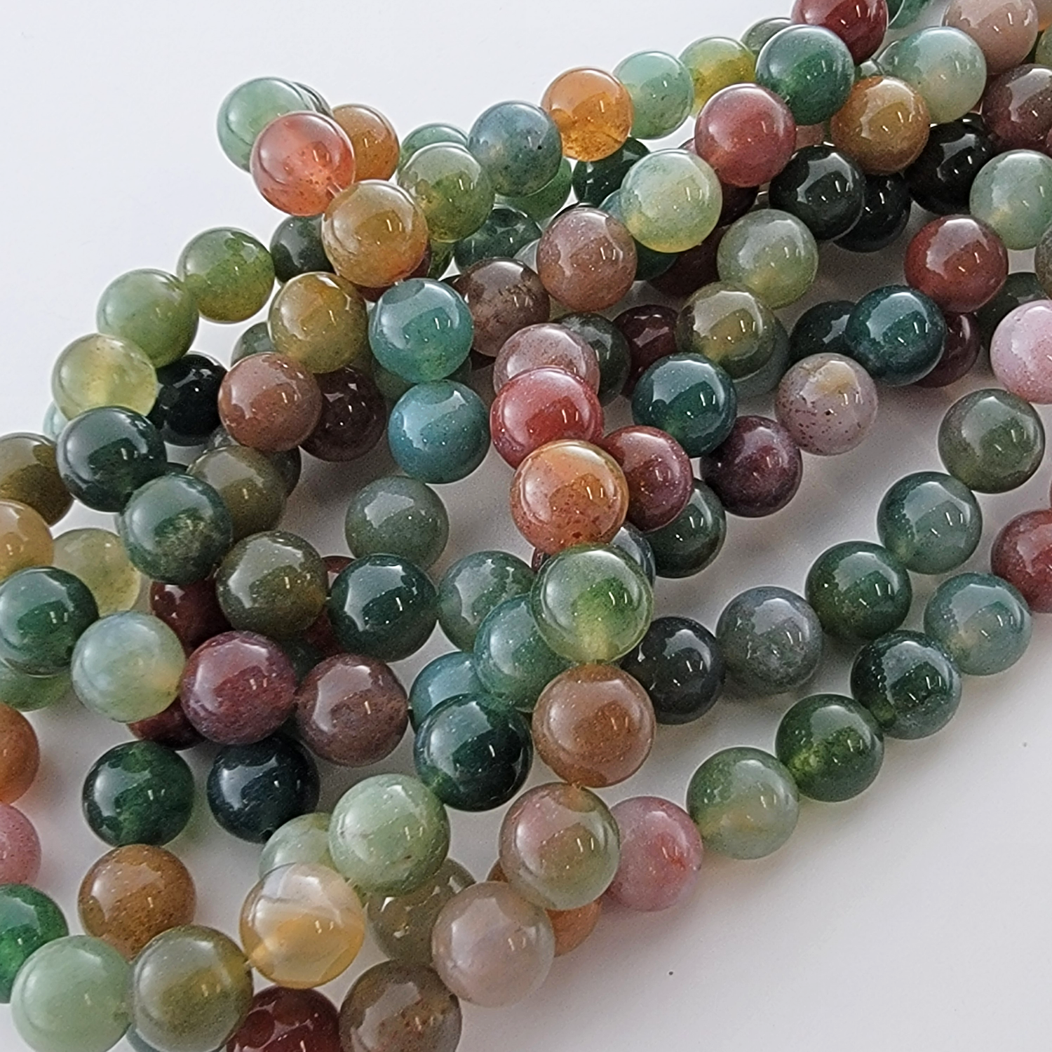 Fancy Jasper Natural Smooth Round Beads